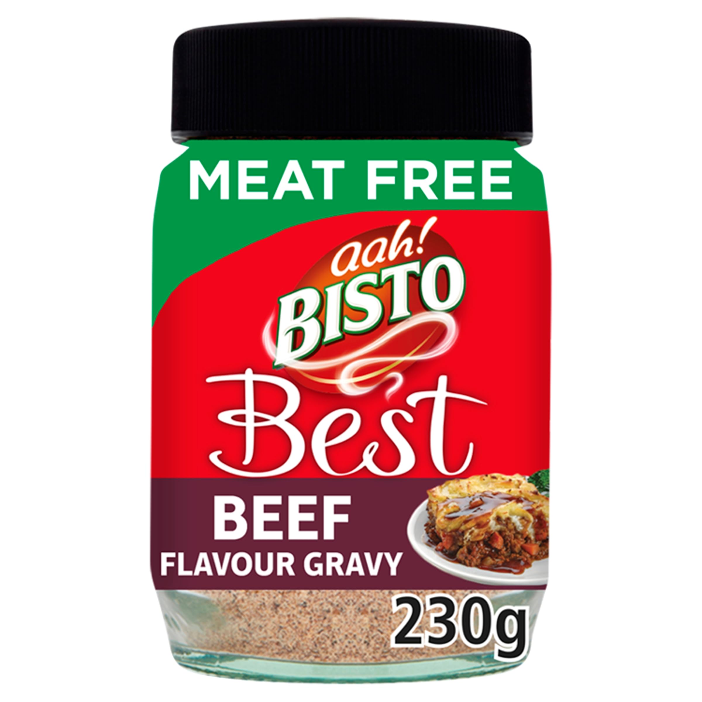 Bisto Beste fleischfreie Soße mit Rindfleischgeschmack, vegan, 230 g Glas