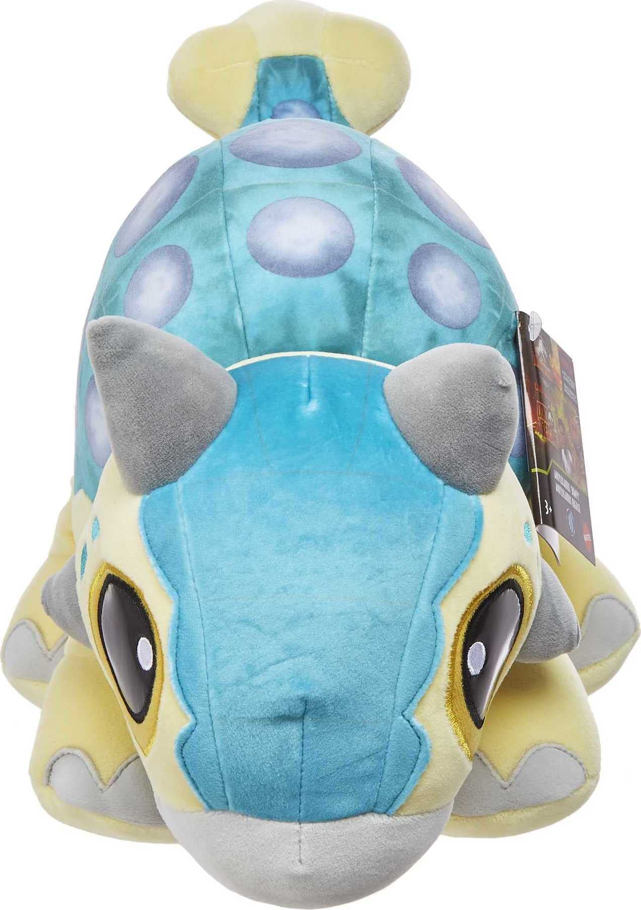 Jurassic World Plush Ankylosaurus Bumpy - 15-inch Roar-Sound Dinosaur Toy for Ages 3+ 3