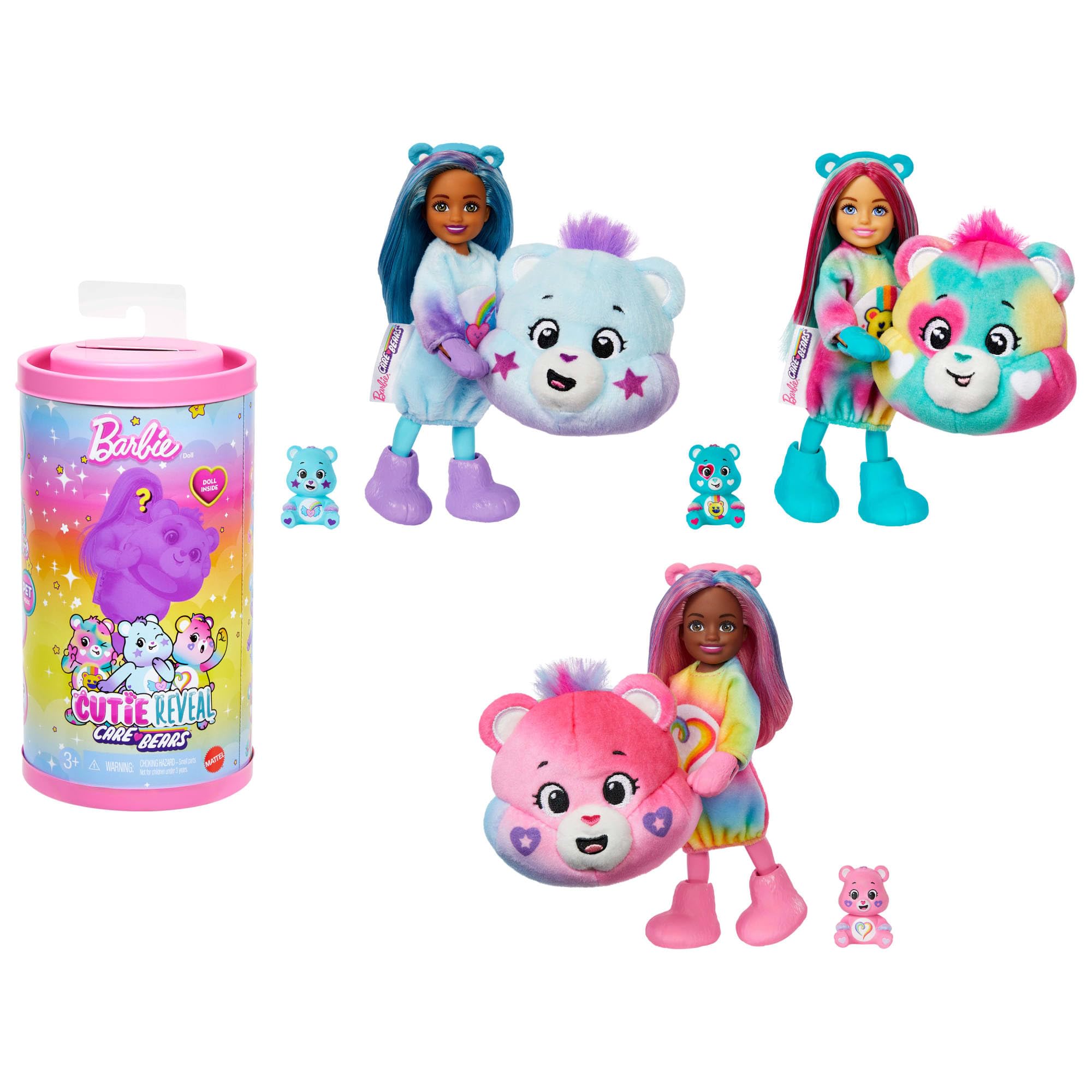 Barbie Cutie Reveal Care Bears Chelsea Doll - 6 Surprises, Plush Costume & Color Change, Series 2 (Styles May Vary), JGH75 4