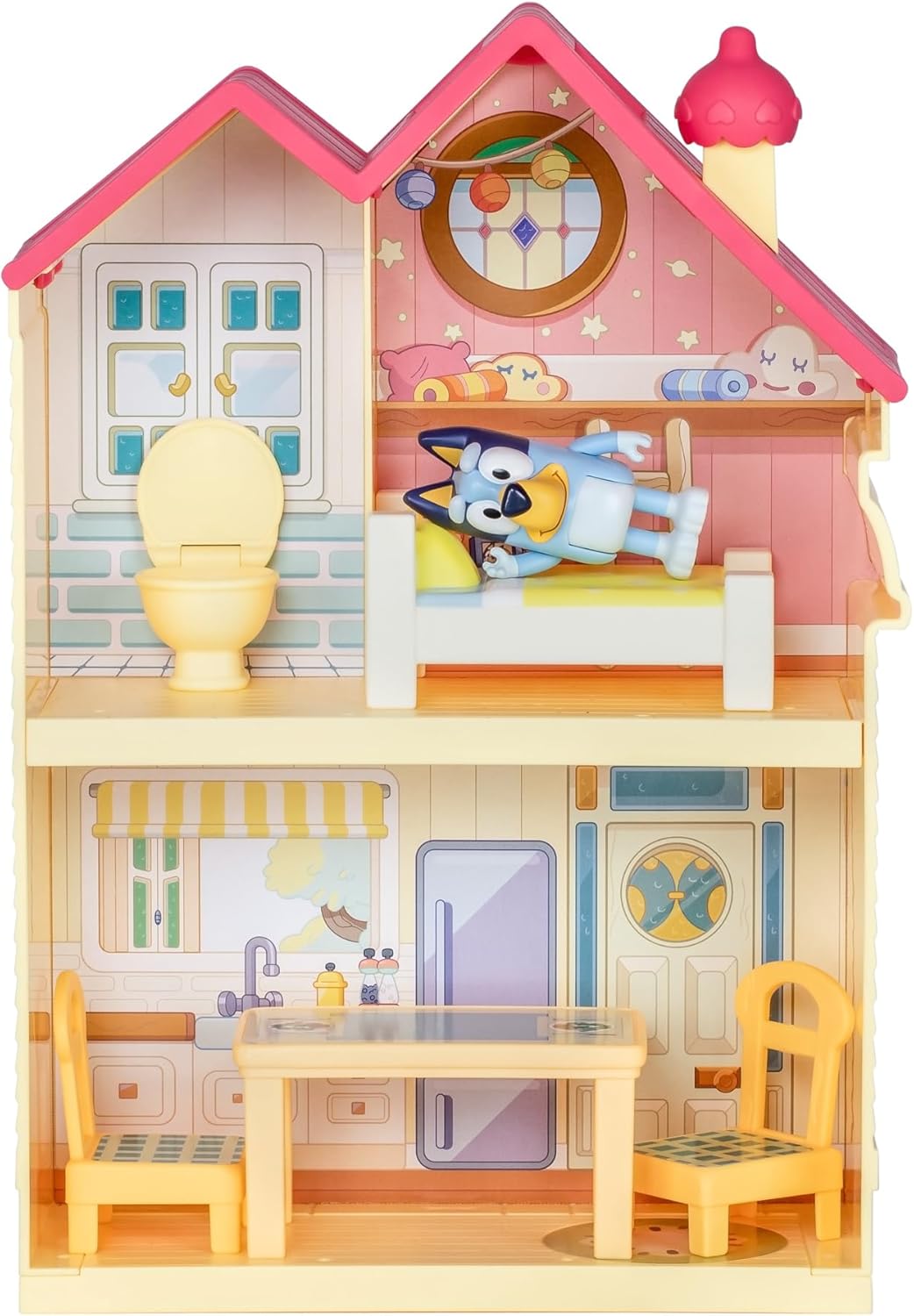 Mini Bluey Home Playset - Compact House with Carry Handle & 3 Rooms 9
