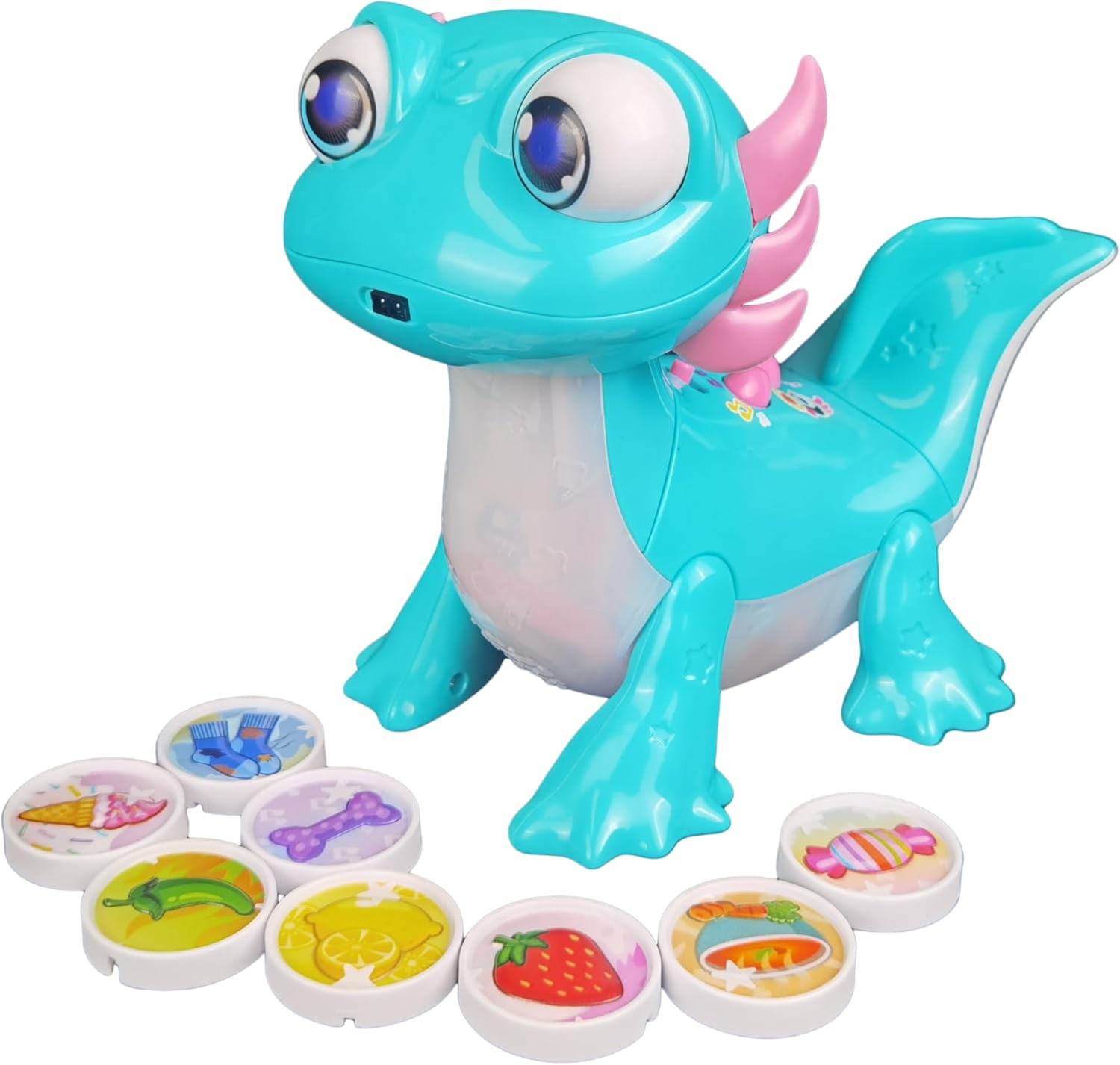 VTech Tasty Treats Axolotl - Interactive Toddler Toy with Fun Reactions & 8 Pretend Snacks 4