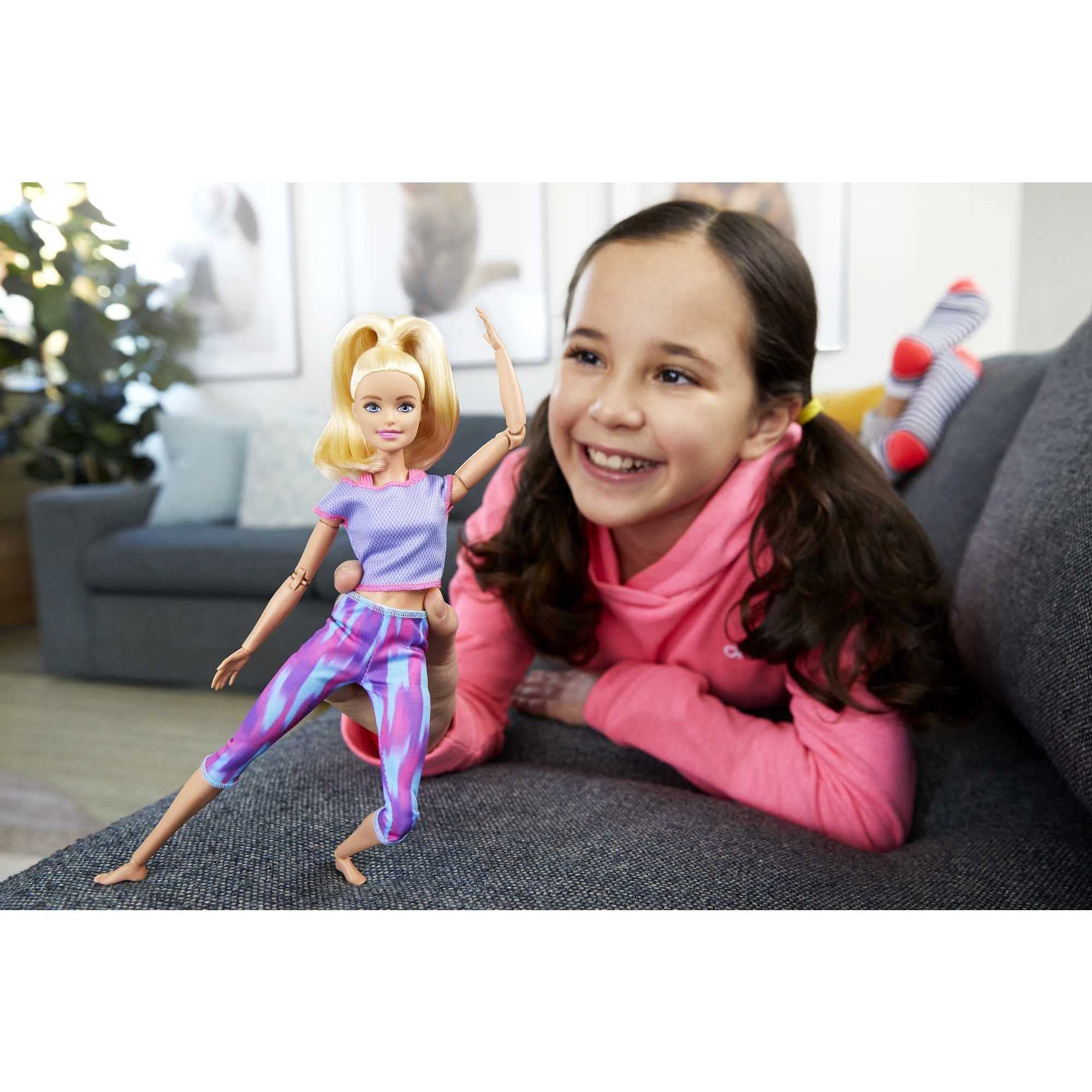 Barbie GXF04 Made to Move Doll - Flexible Yoga Doll with Long Blonde Hair for Ages 3+ 9