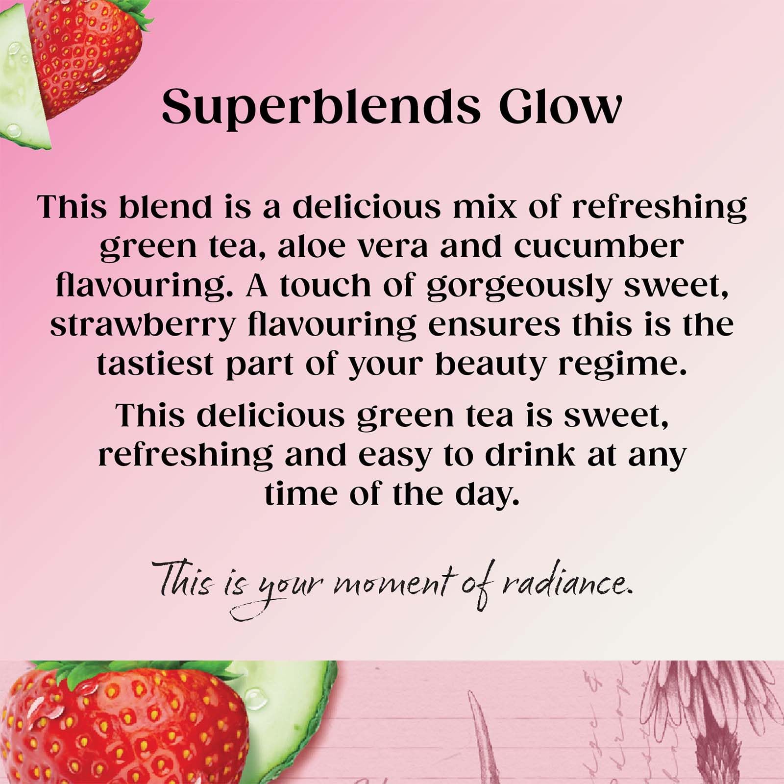 Twinings Superblends Glow Kräutertee mit Erdbeere, Gurke, grünem Tee und Aloe Vera (80 Teebeutel) 9