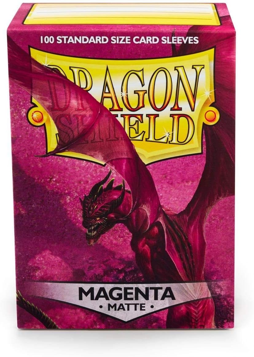 Dragon Shield Matte Standard Size Sleeves 100pk - Magenta, Multicoloured 3