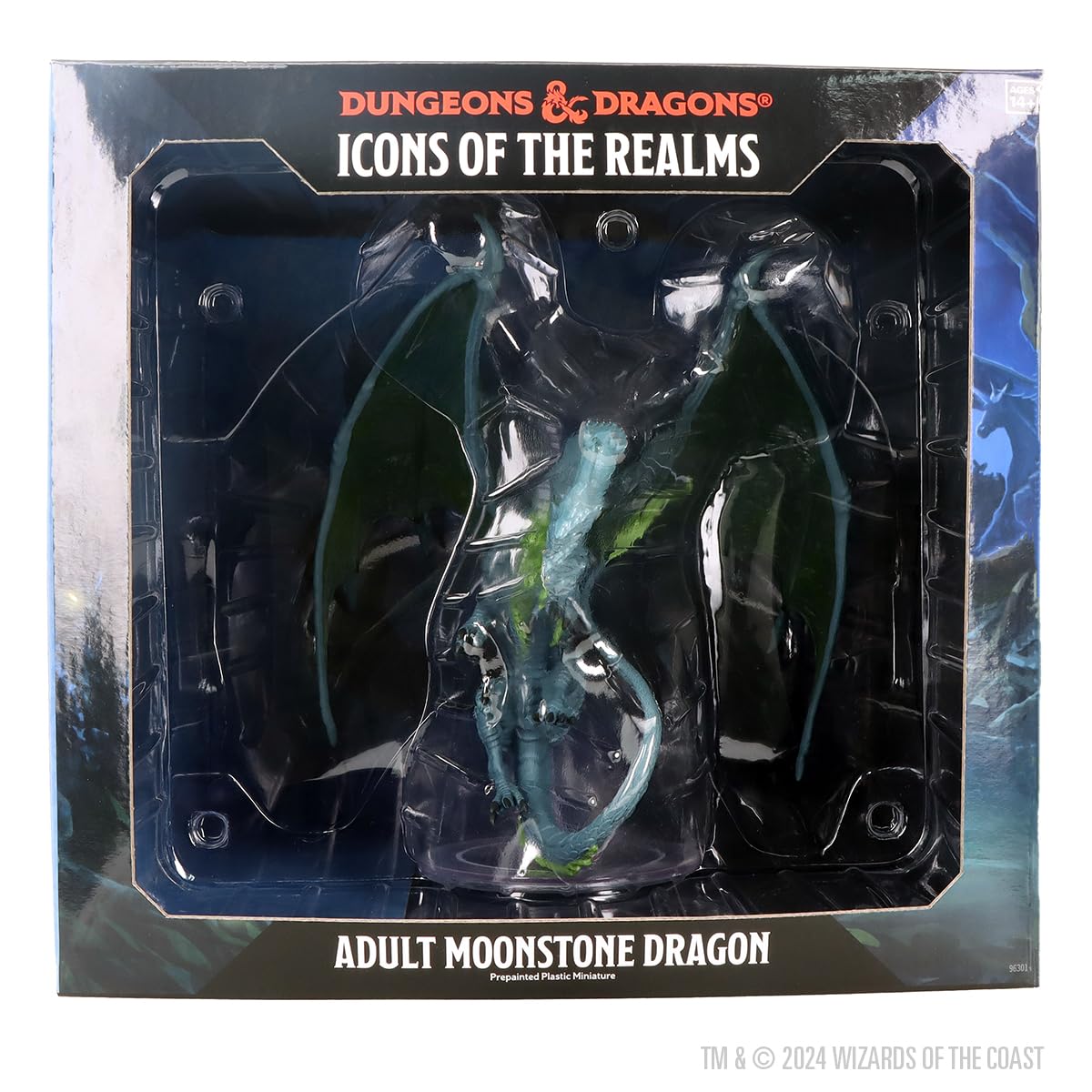 Dungeons & Dragons Icons of the Realms: Adult Moonstone Dragon Miniature by WizKids 6