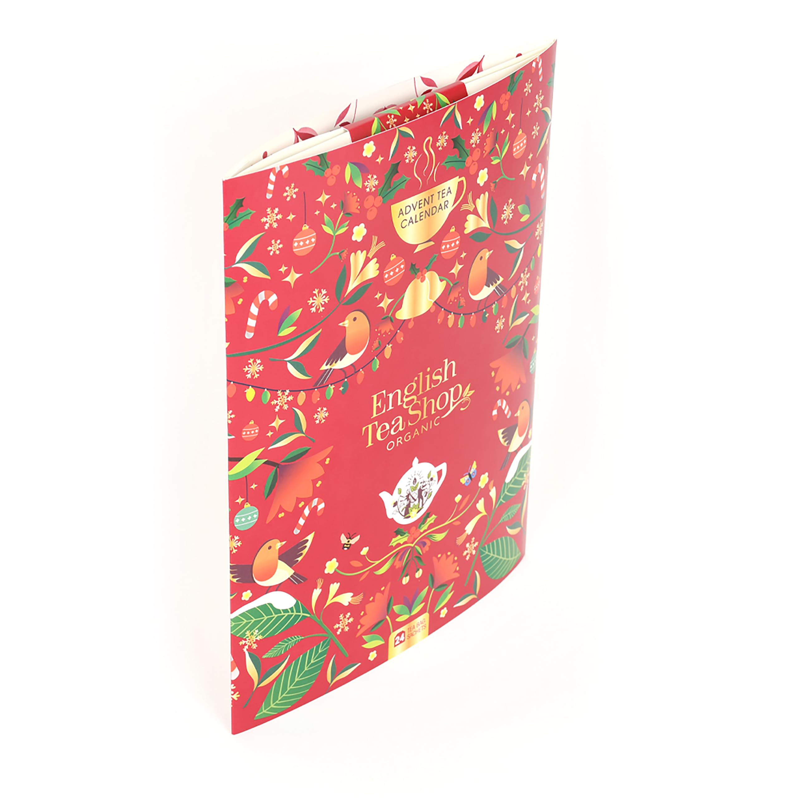 English Tea Shop Organic Tea Book Red Advent Calendar - 24 Tea Bag Sachets 6