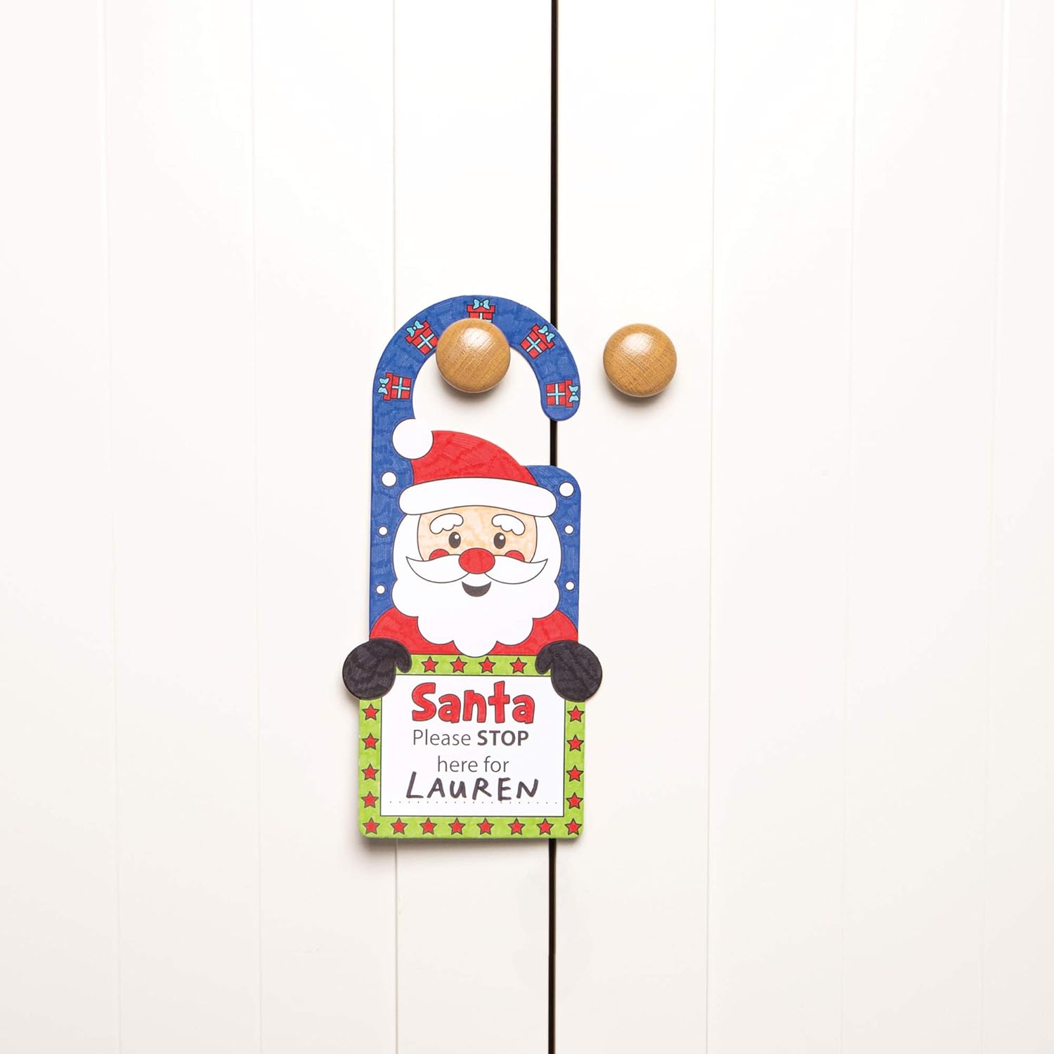 Baker Ross AT167 Christmas Colour in Door Hangers - Pack of 10 Festive Papercraft Decorations 3