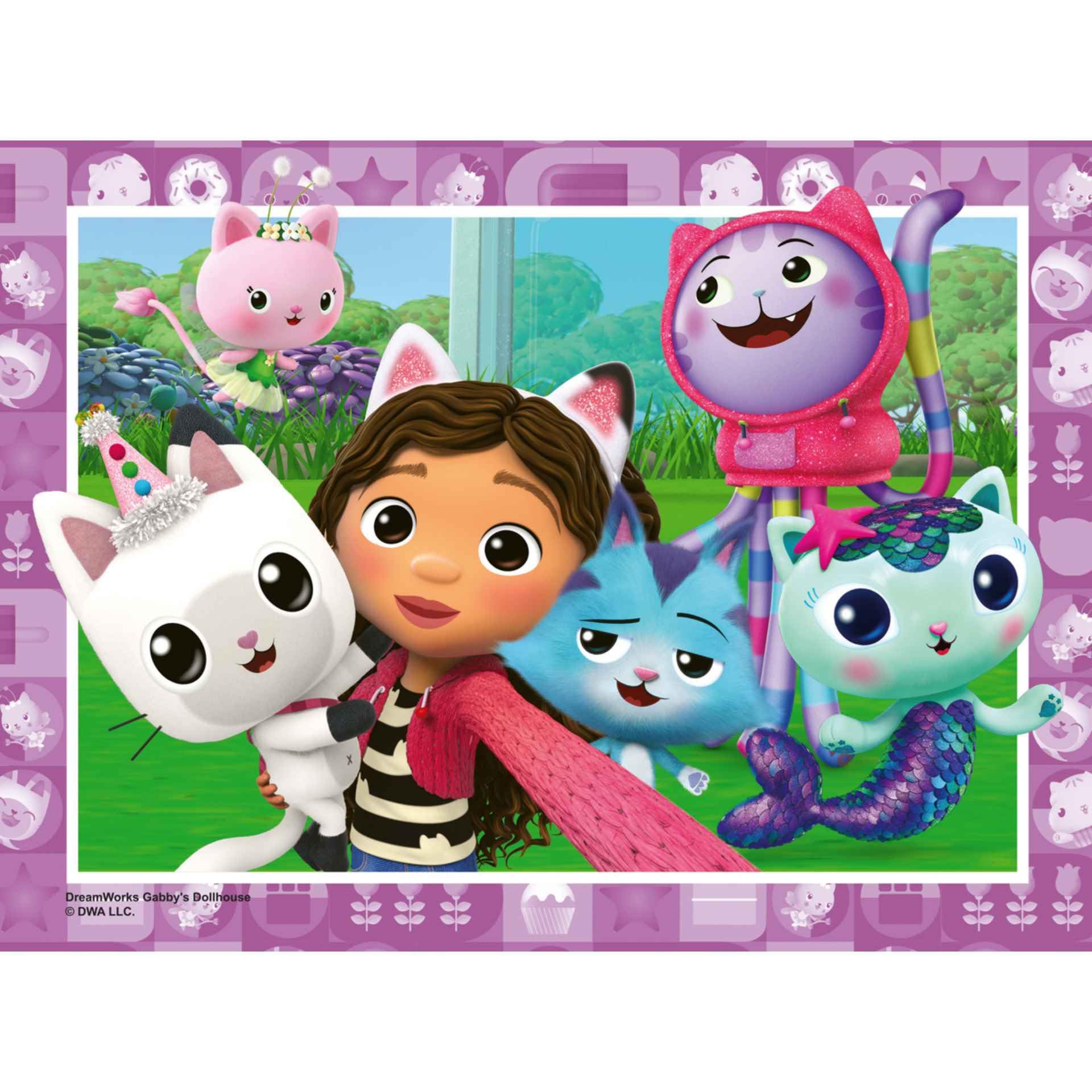 Ravensburger Gabby’s Dollhouse 4-in-1 Jigsaw Puzzle Set - 12, 16, 20, 24 Piece Puzzles for Kids Ages 3+ 5