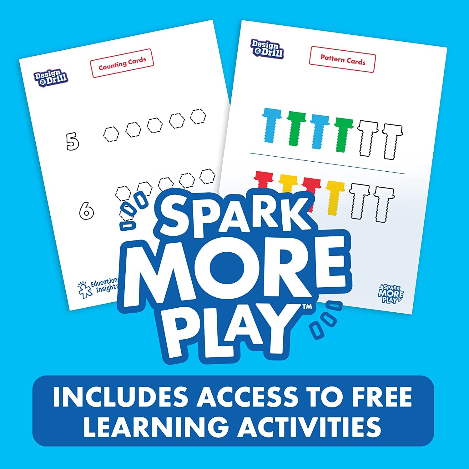 Learning Resources Design & Drill Rivet Pop Workshop - STEM Playset for Ages 3+ 6