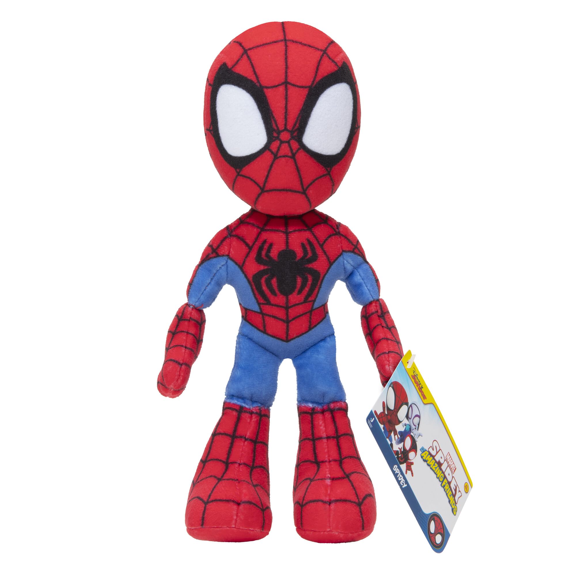 Spidey and His Amazing Friends SNF0002 Spider-Man Soft Plush Toy - 20cm Red Collectible for Kids