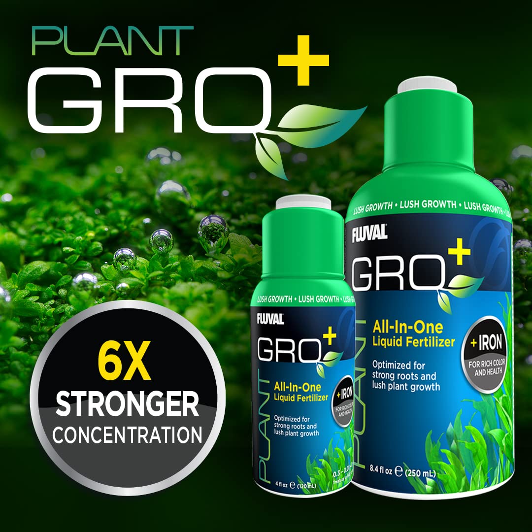 Fluval Plant Gro Aquarium Plant Fertiliser - Liquid, 120 ml | Promotes Growth & Vitality