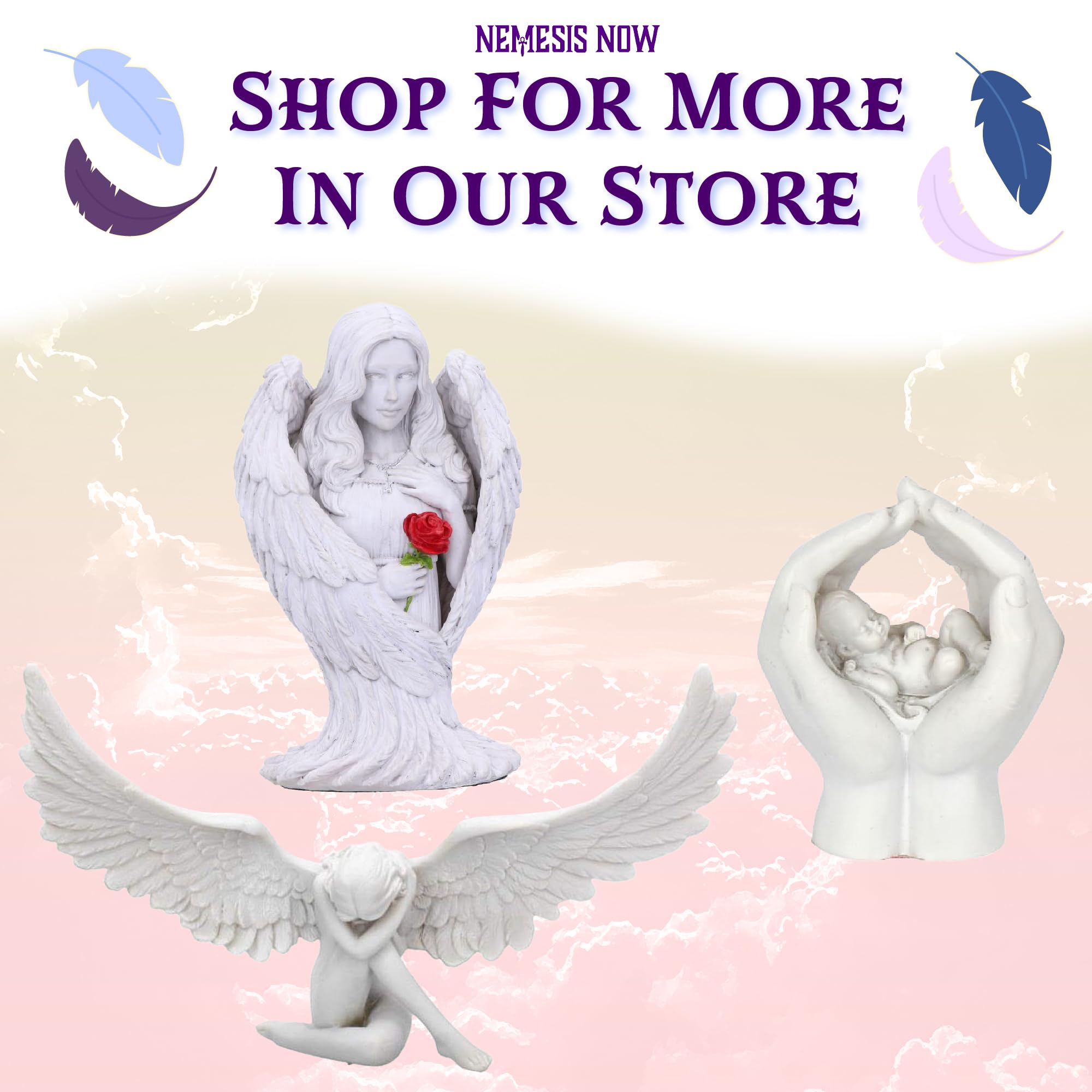 Nemesis Now Raised To Heaven Cherub Figurine - White Resin Angel Statue NEM3997 11