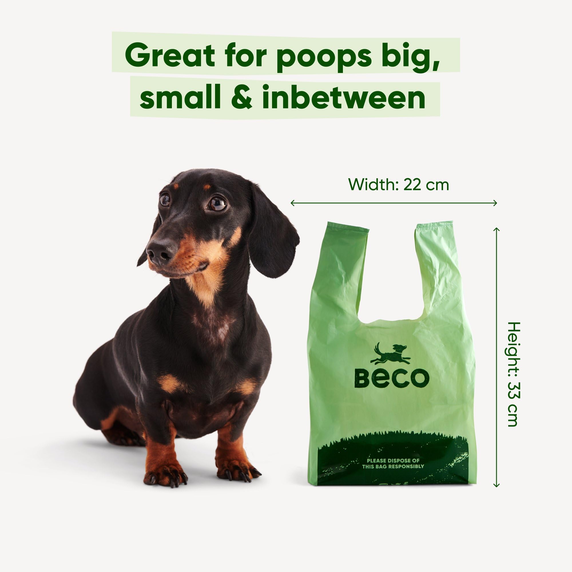 Beco Dog Poo Bags - 270 Count Mint Scented with Handles | 100% Recycled Plastic 5