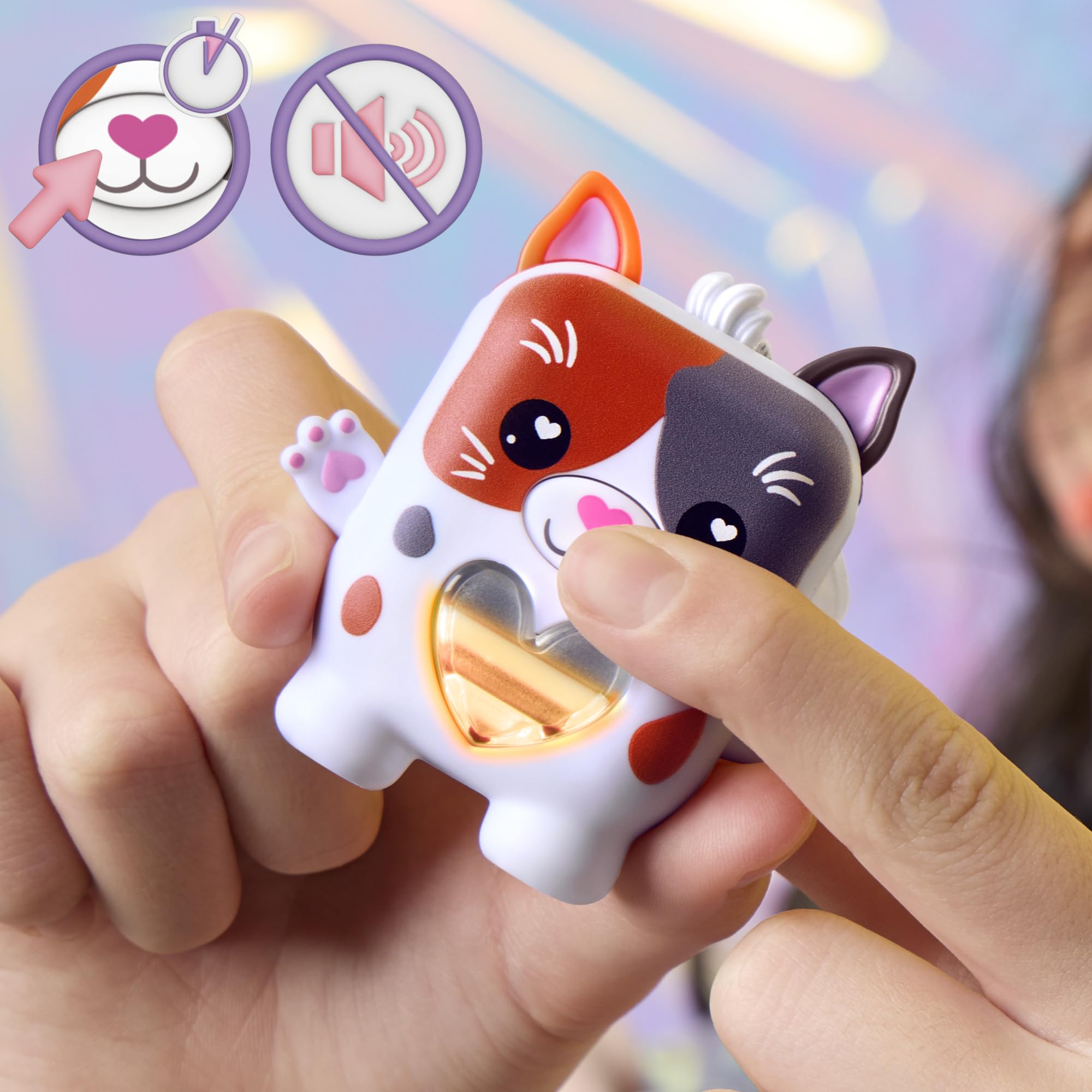 Hasbro Nano-Mals Purrnelope the Calico Kitty - Electronic Fidget Pet for Kids 5+ 14