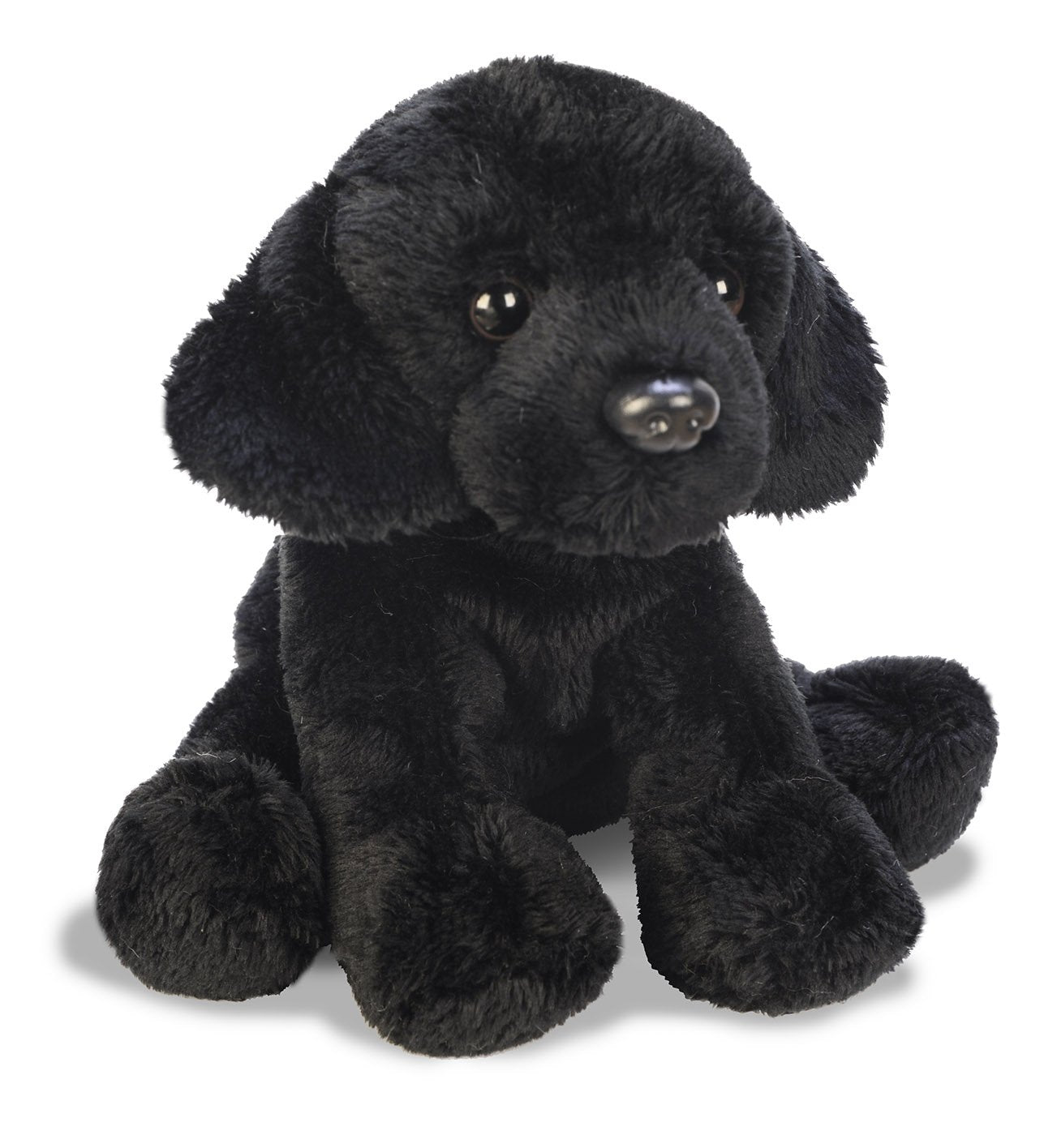 Yomiko Black Labrador (Small) - Realistic Plush Dog with Airbrushed Details