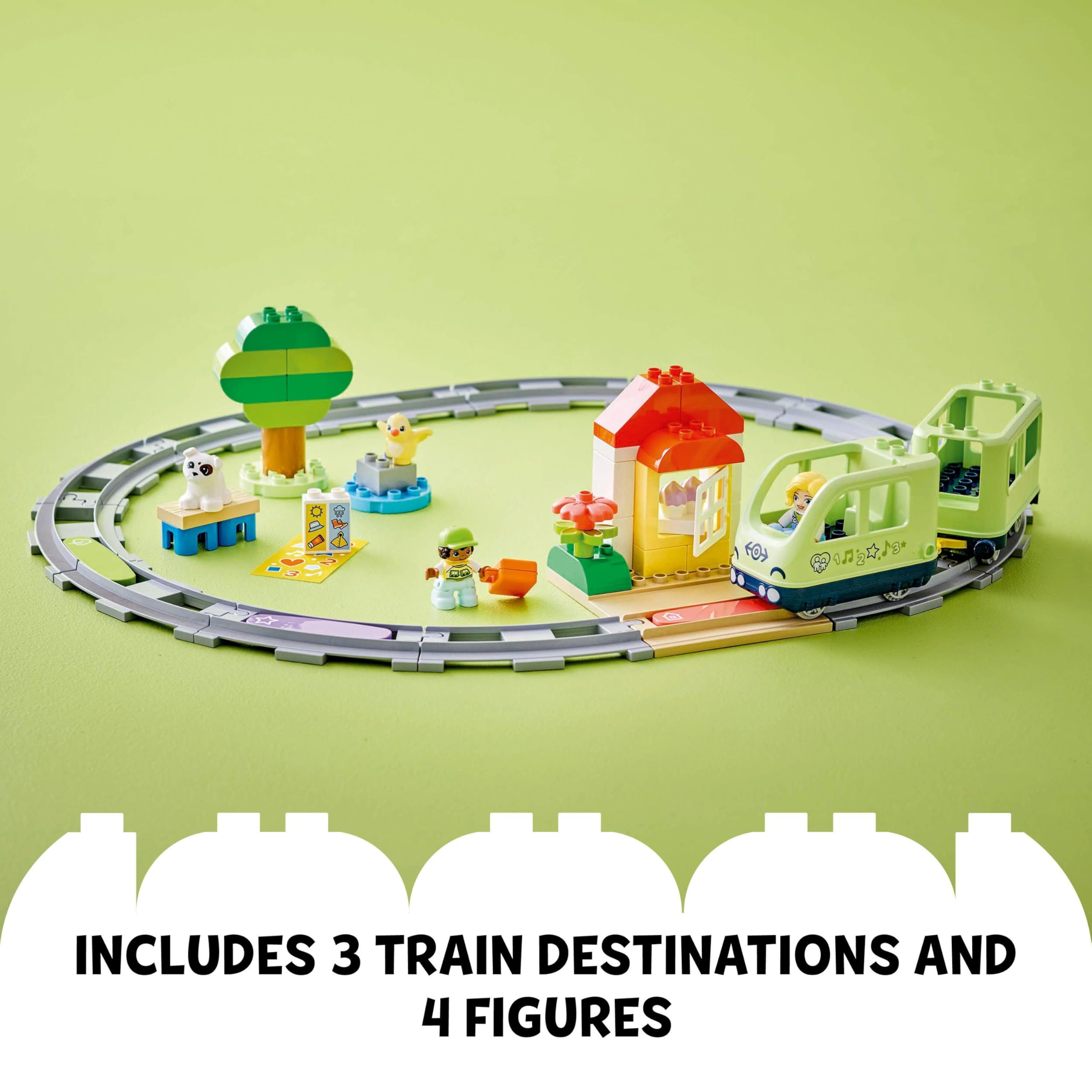 LEGO DUPLO Interactive Adventure Train Set - Educational Building Toy for Toddlers 2+ 15