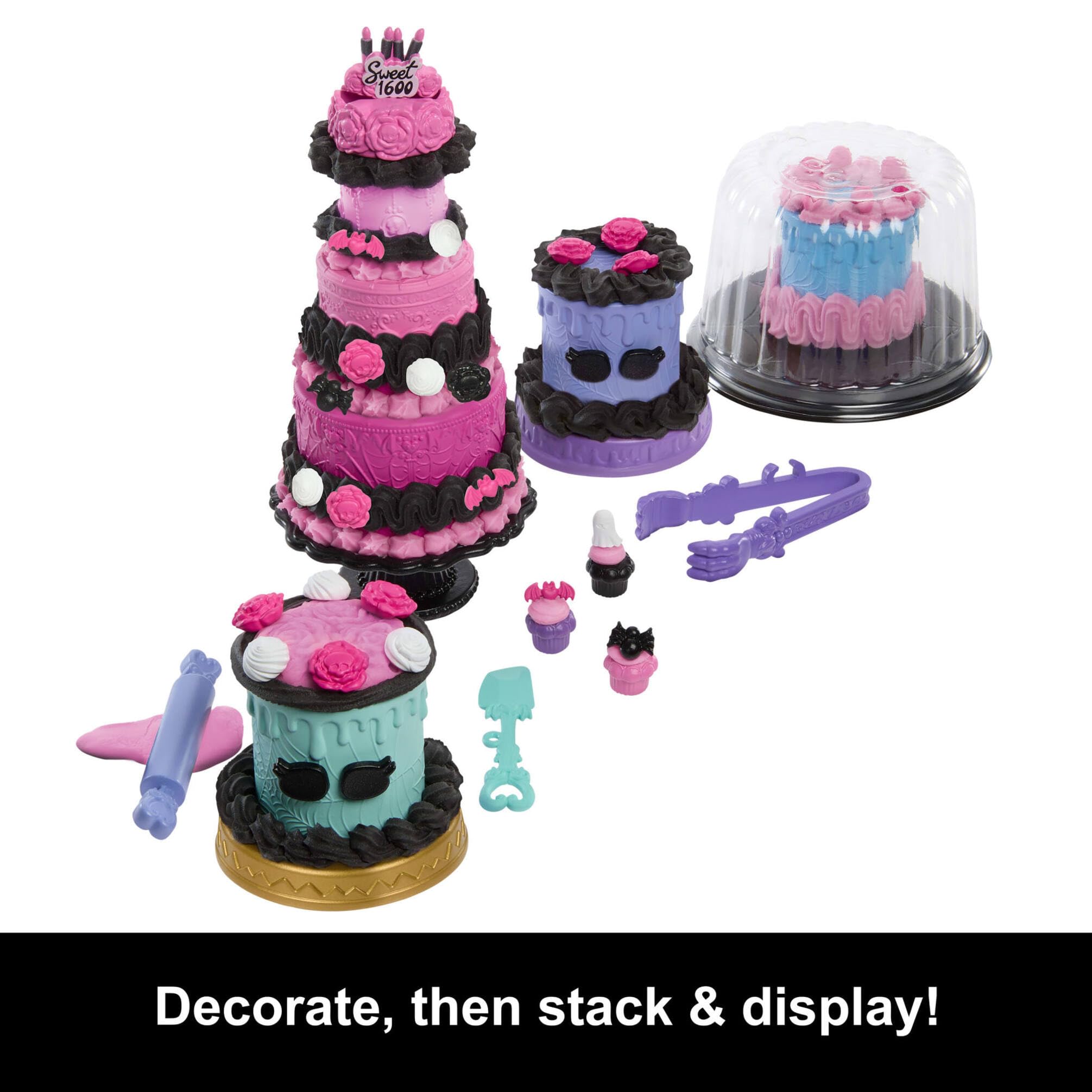 Monster High Scary Sweet Birthday Cake Kit with Clawdeen Wolf Doll - 30-Piece Cake Decorating Playset for Kids 4-10 4