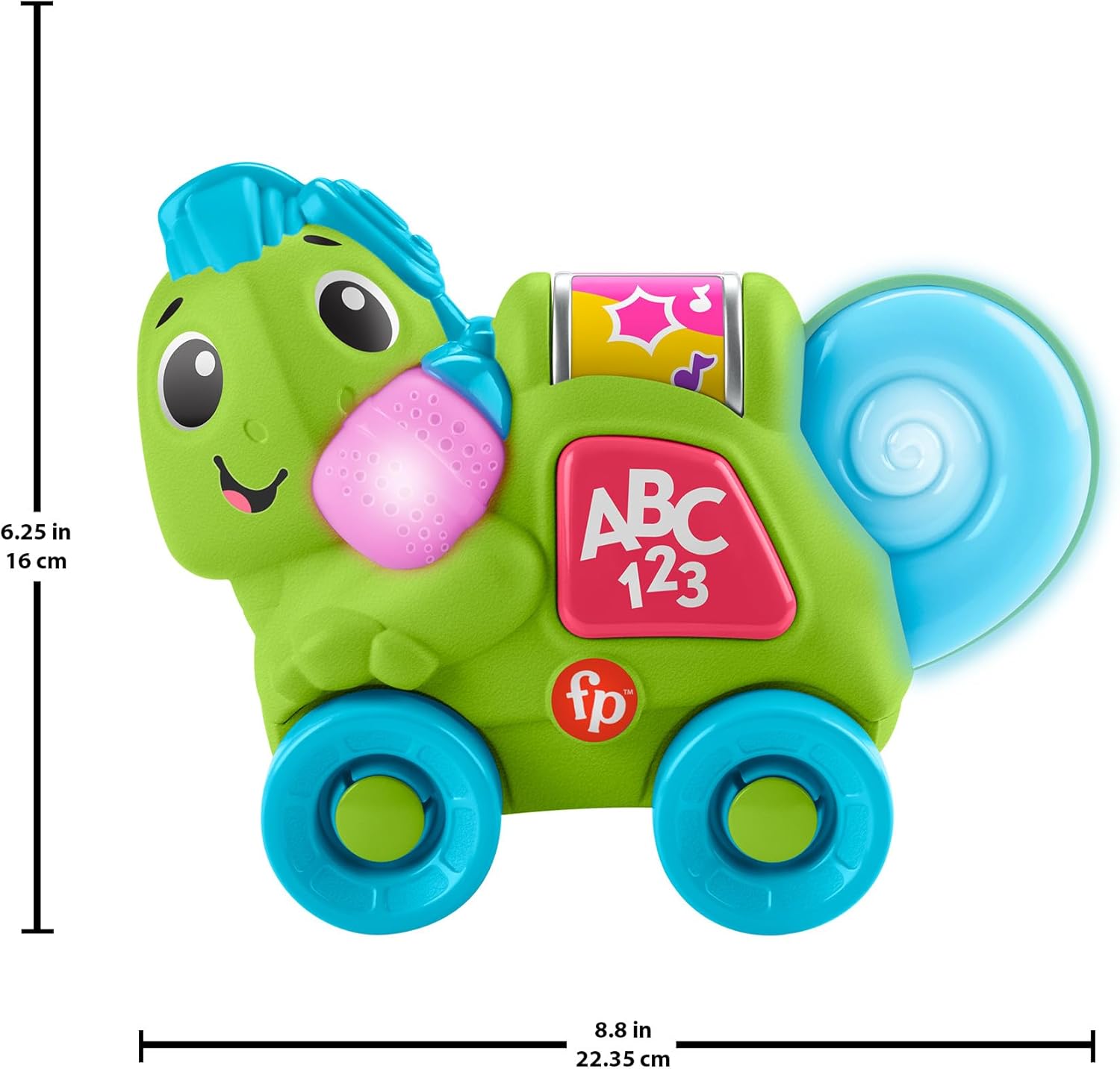 Fisher-Price Link Squad Crawl 'n Colors Chameleon - Interactive Musical Learning Toy for Babies 9M+ 3