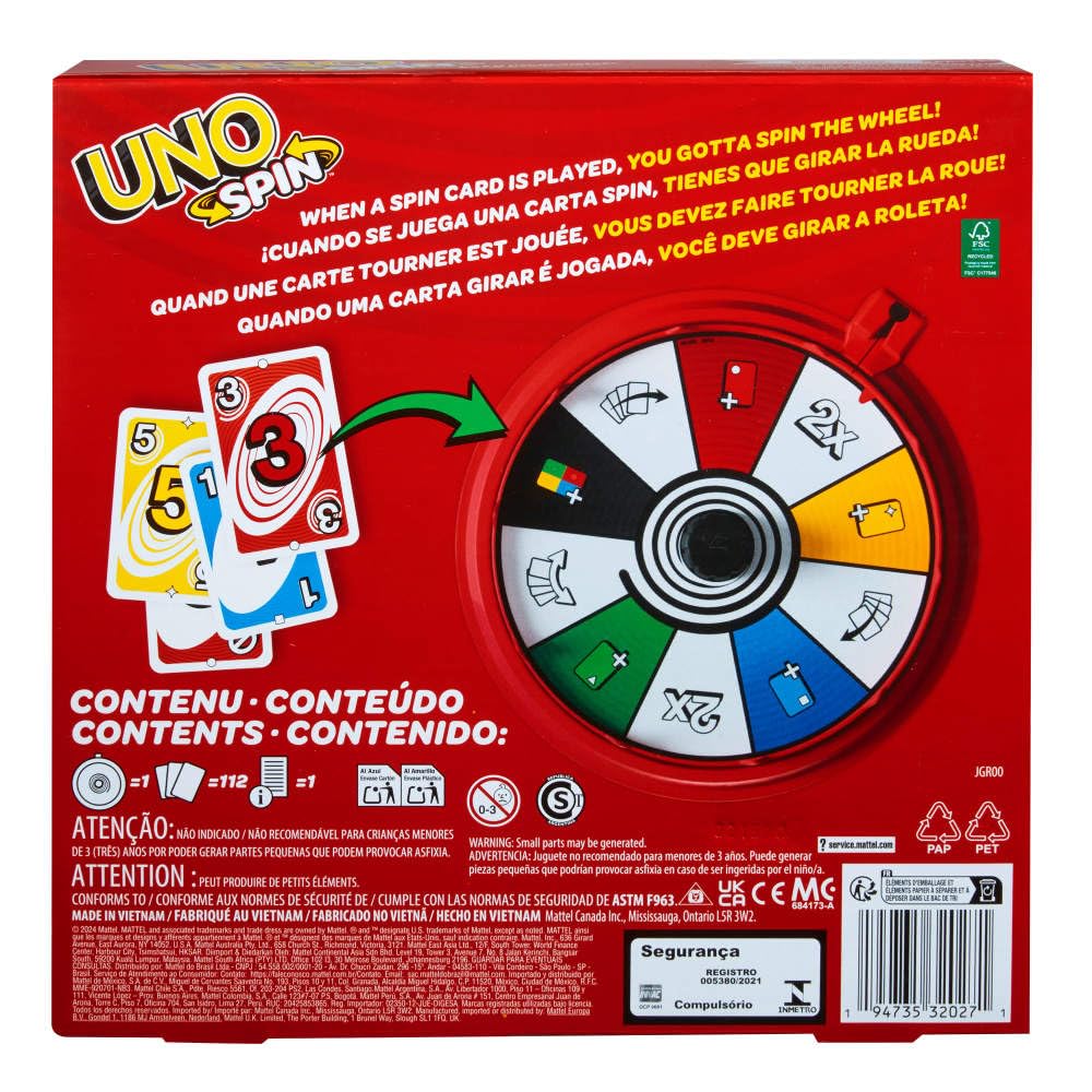 Mattel UNO Spin Card Game 9