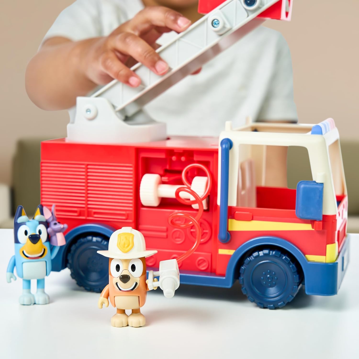 Bluey Firetruck Playset - Includes Firefighter Bingo & Bob Bilby, Ages 3+ 6
