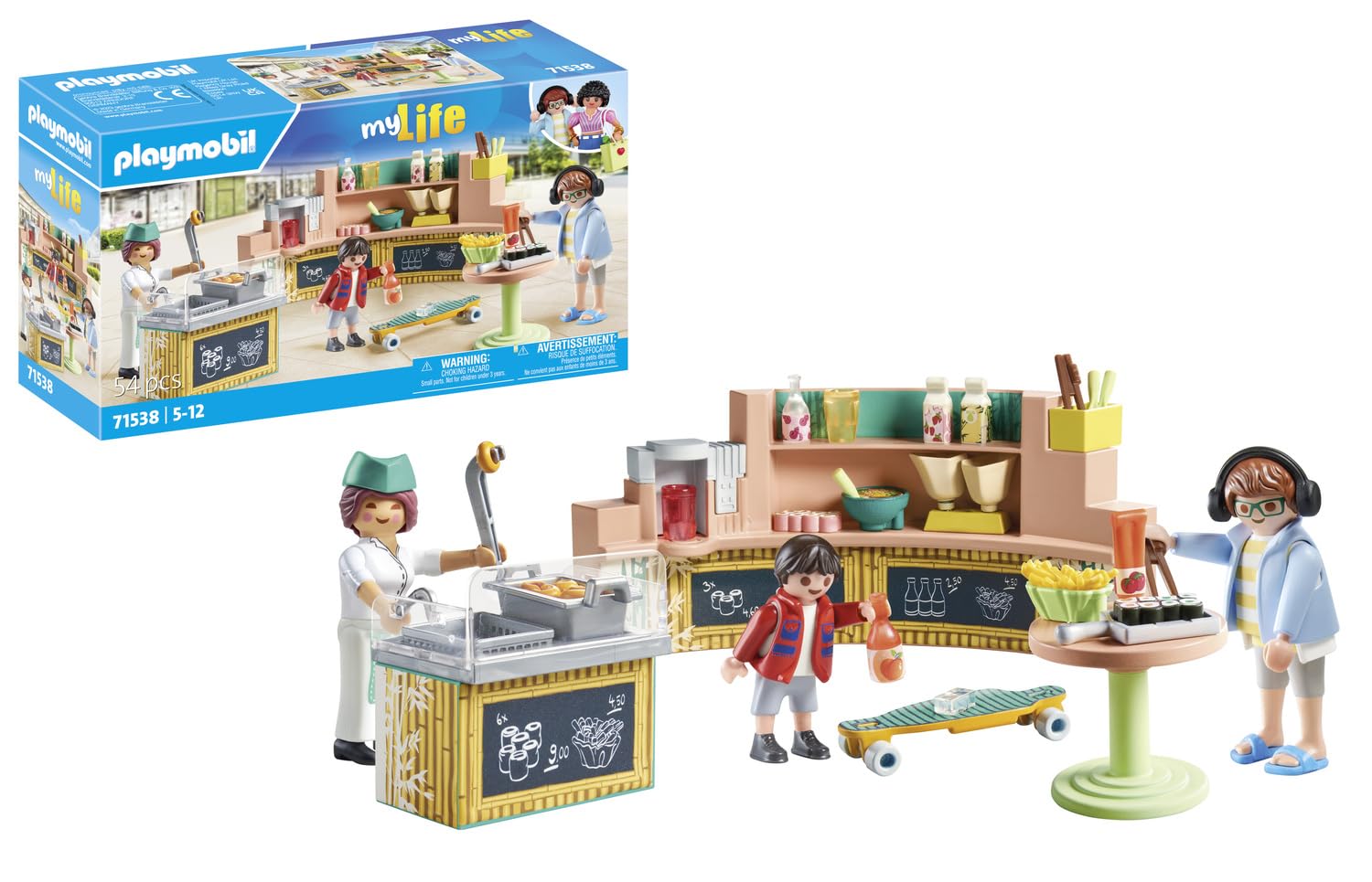 Playmobil 71538 myLife Food Lounge Restaurant Playset with 3 Figures