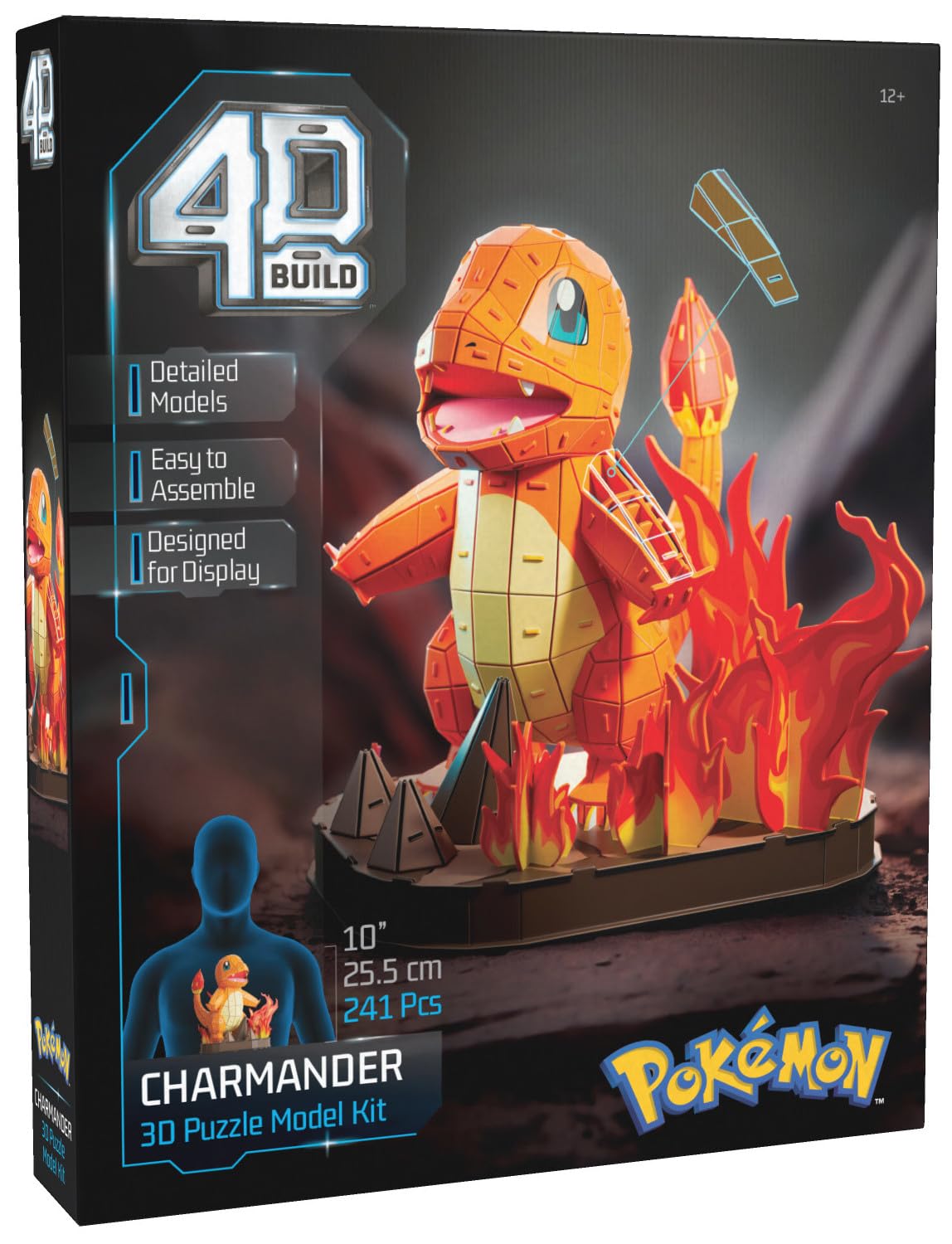 4D Build Pokémon Charmander 3D Model Kit | 241 Pieces | Ages 12-99