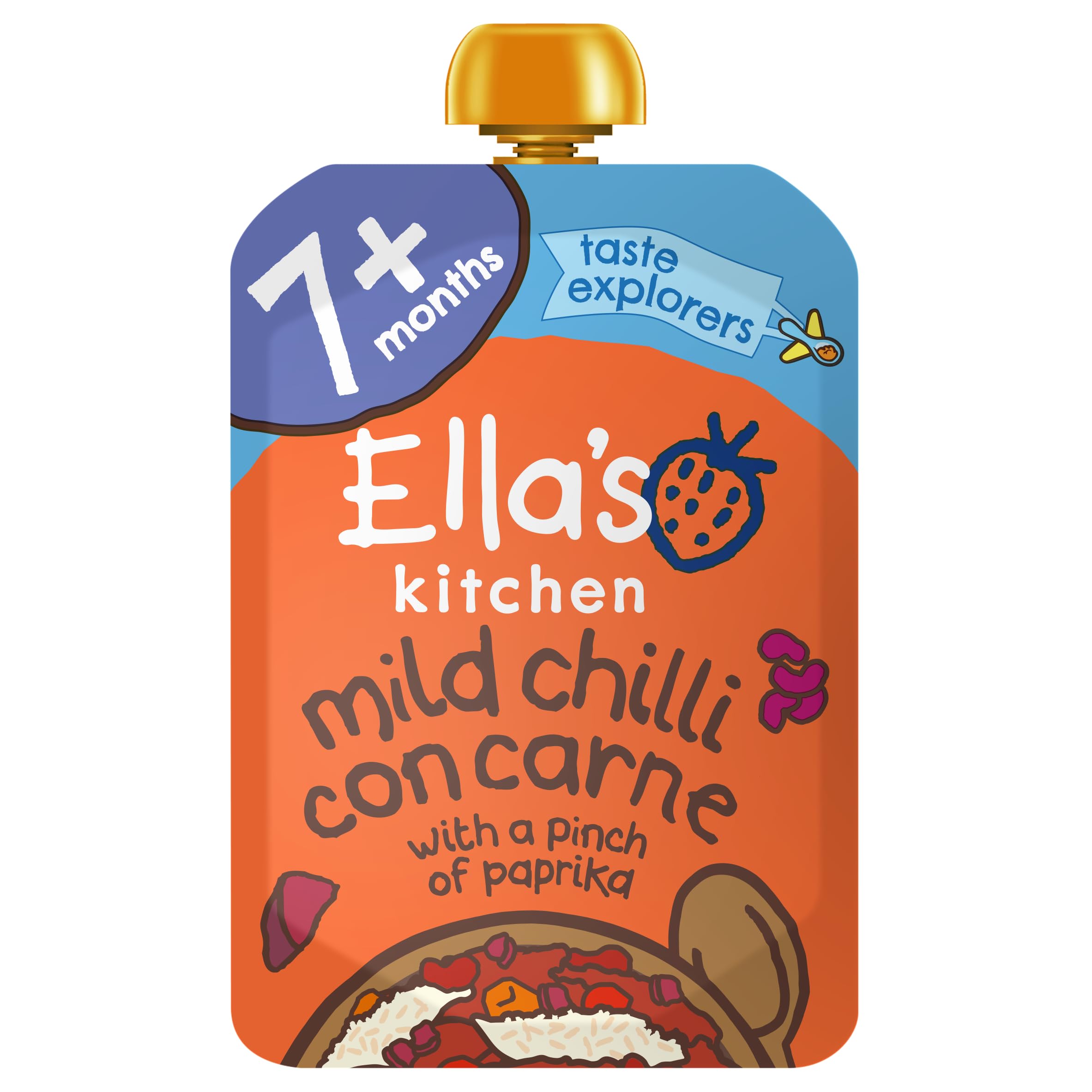 Ella's Kitchen Mild Chili Con Carne - Organic Baby Meal for 7 Months & Up, 130g