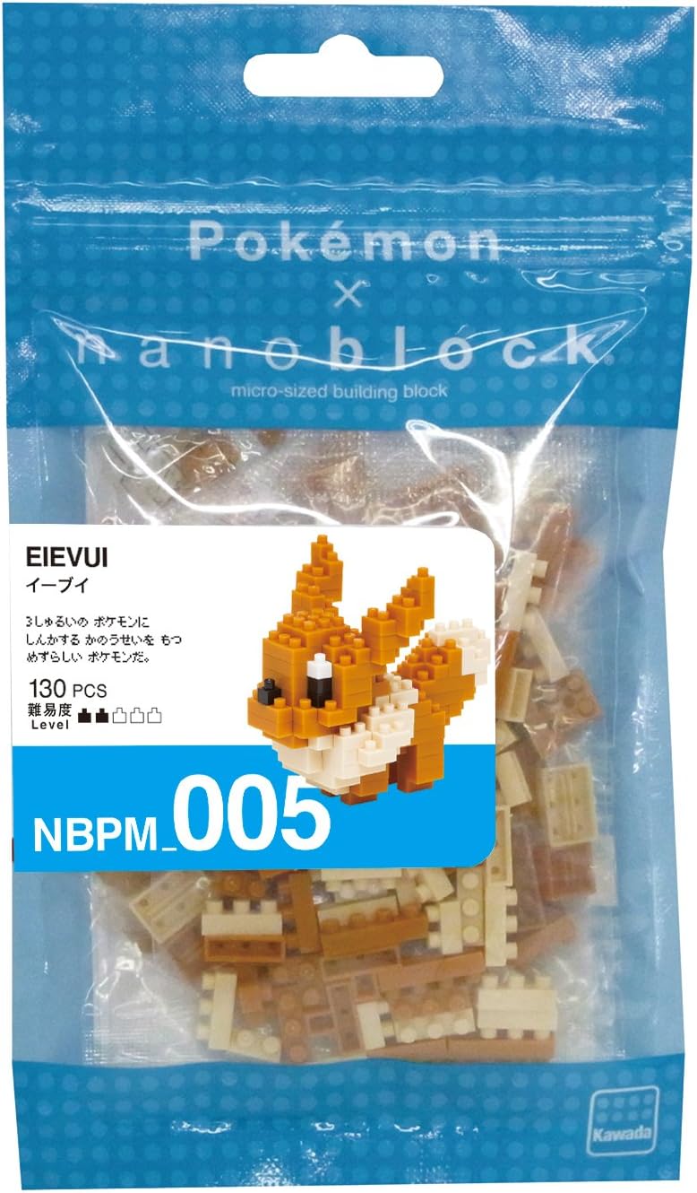 KAWADA Nanoblock 130 Piece 3D Puzzle Pokemon - Eevee / NBPM-05 3