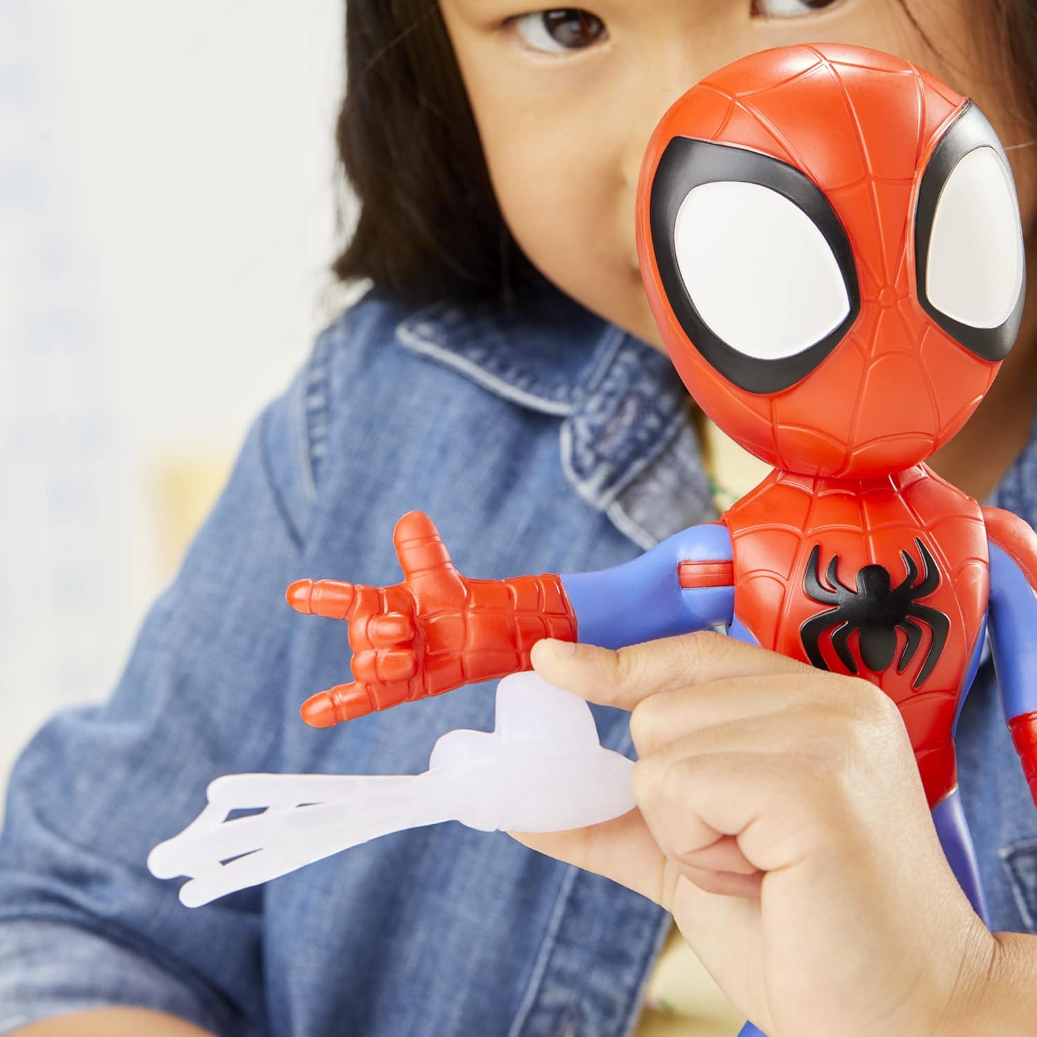 Marvel Spidey and His Amazing Friends Supersized Spidey Action Figure - 22.5 cm Poseable Figure with Web Accessory, Ages 3+ 7