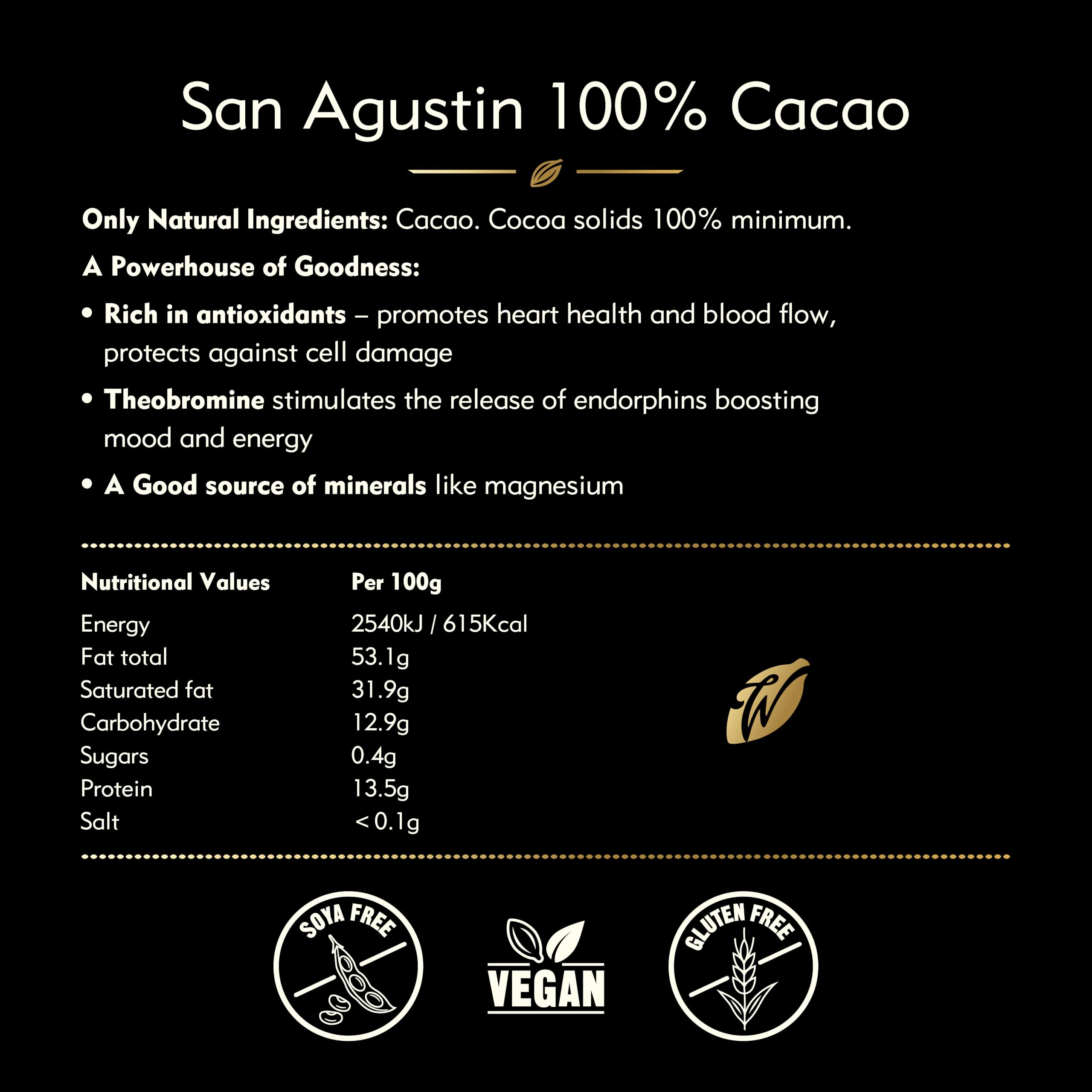 Willie's Cacao - 100% Colombian San Agustin Cacao - 180g 6