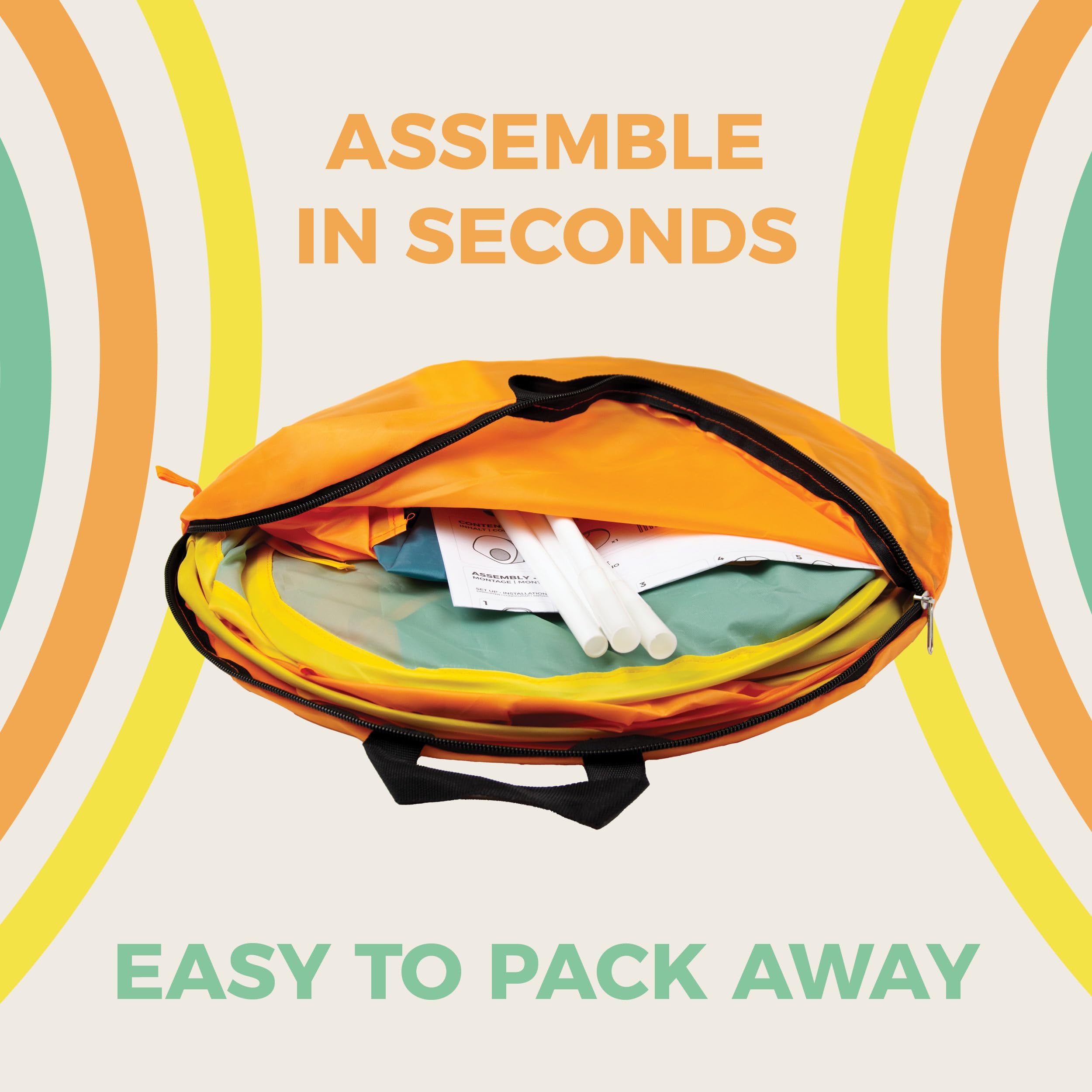 Activo Pop-Up-Zelt für Babys und Kleinkinder ab 12 Monaten – Sofort aufbaubares Spielzelt für drinnen und draußen 6