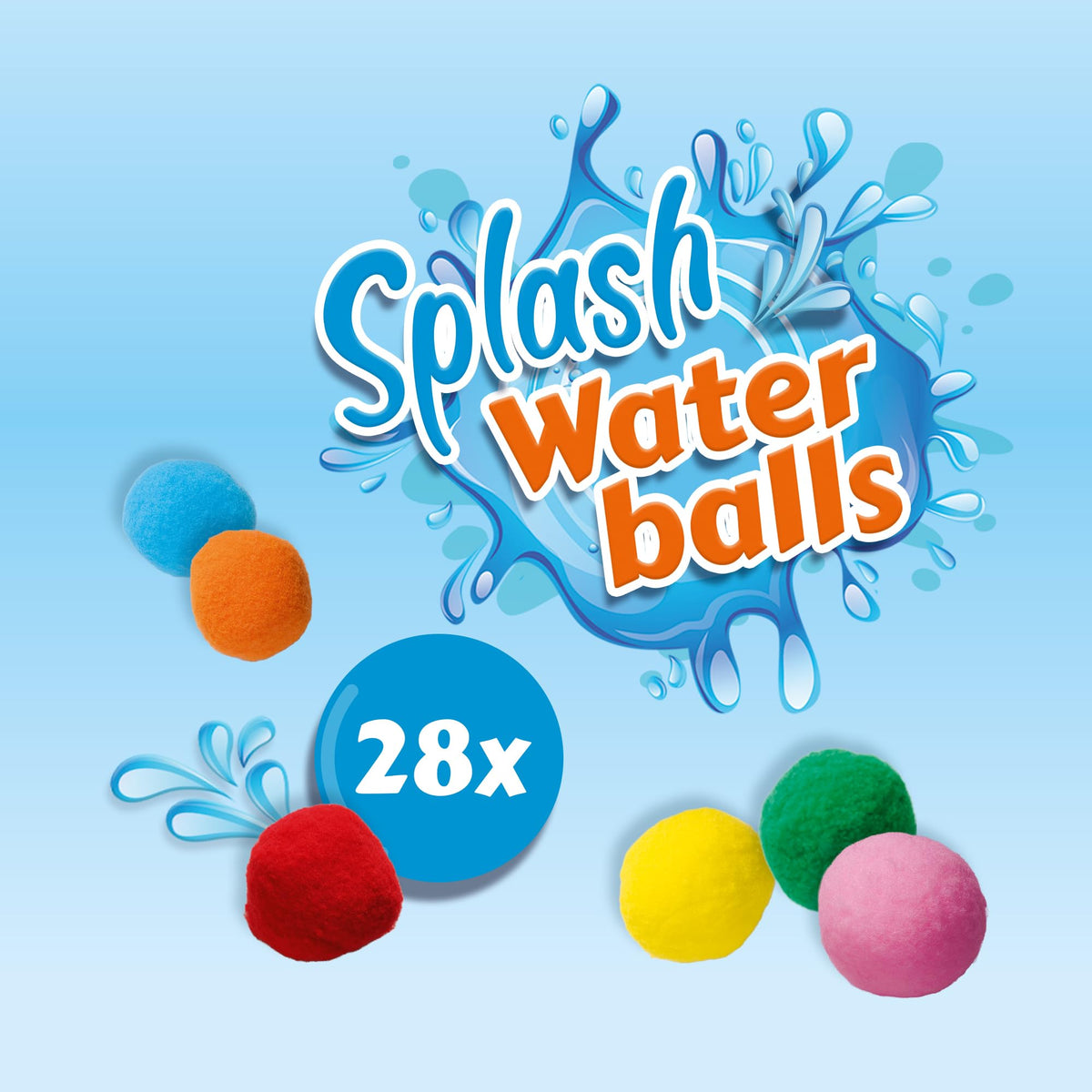 SES Creative Splash Water Balls - Reusable, 28-Pack | Multicolor | Ages 3+ 3