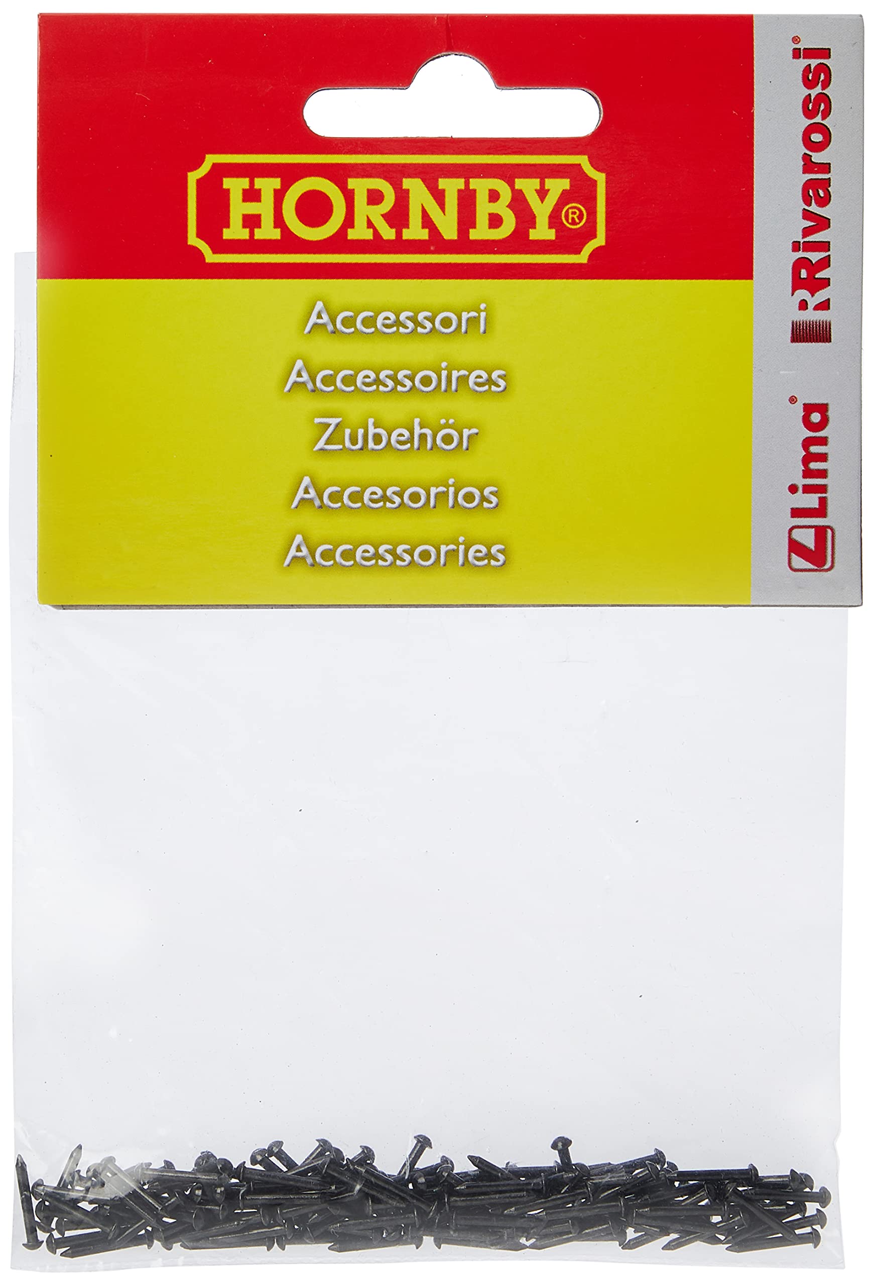 Hornby R207 Replacement Track Pins - 130 Pack | OO Gauge Model Railway Spares | Metal