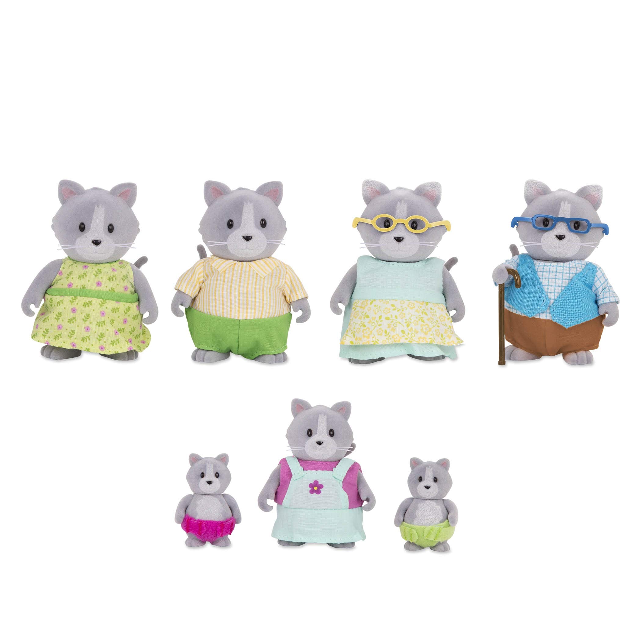 Li'l Woodzeez – The Daintypaw Cats – Collectible Toy Cat Figurines – 7-Piece Playset for Kids 11