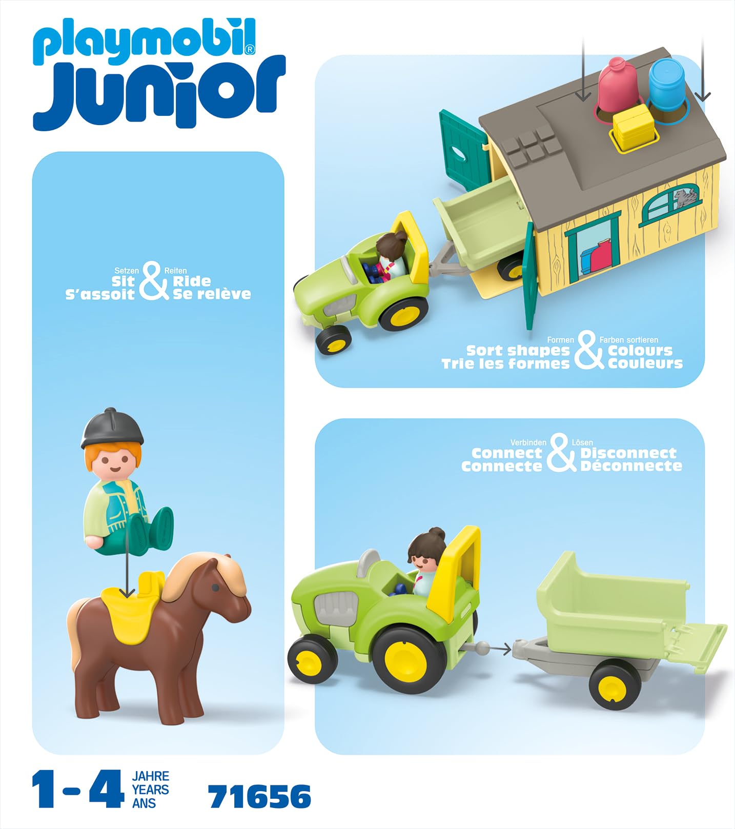 Playmobil 71656 JUNIOR Farm Adventure with Tractor, Trailer & Animals 6