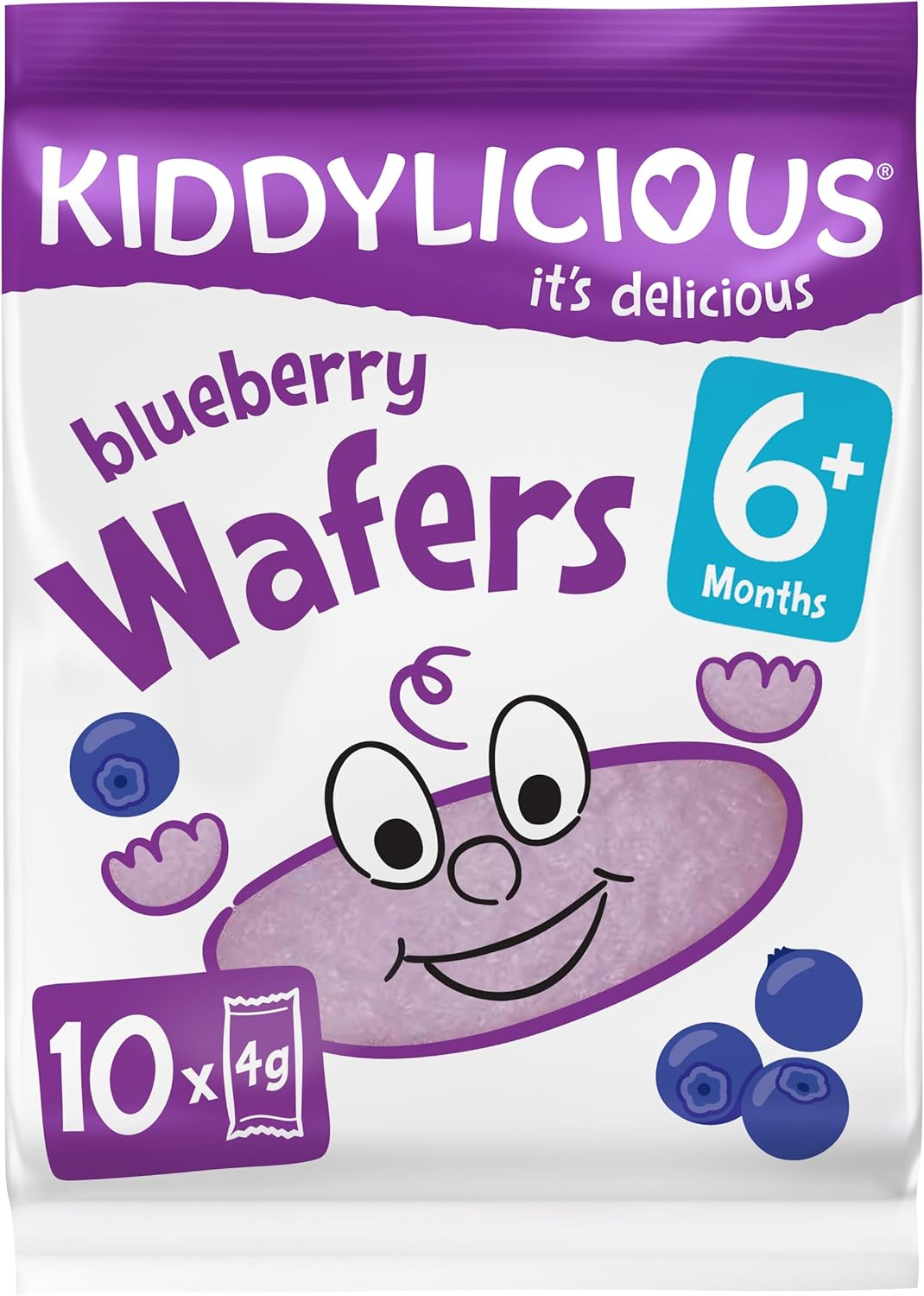 Kiddylicious - Blueberry Rice Wafers Gluten & Dairy Free Baby Snack 4