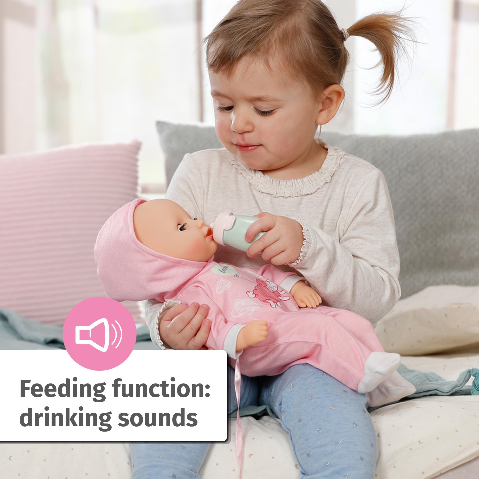 Baby Annabell Hannah Let's Play - Interactive Baby Doll with 5 Functions for Toddlers 7