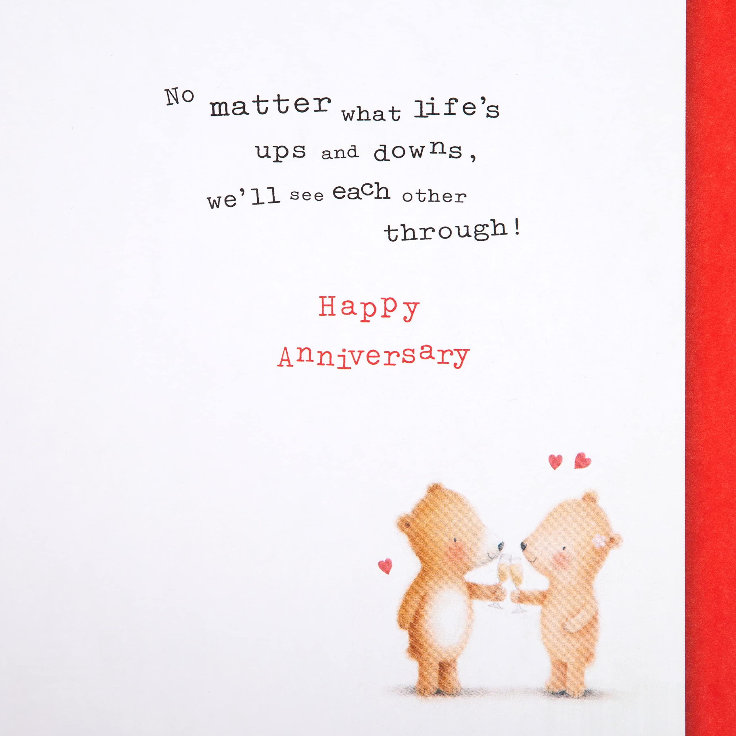 Hallmark Anniversary Card - Cute Ted & Ginger Design with 3D Heart Attachment 3