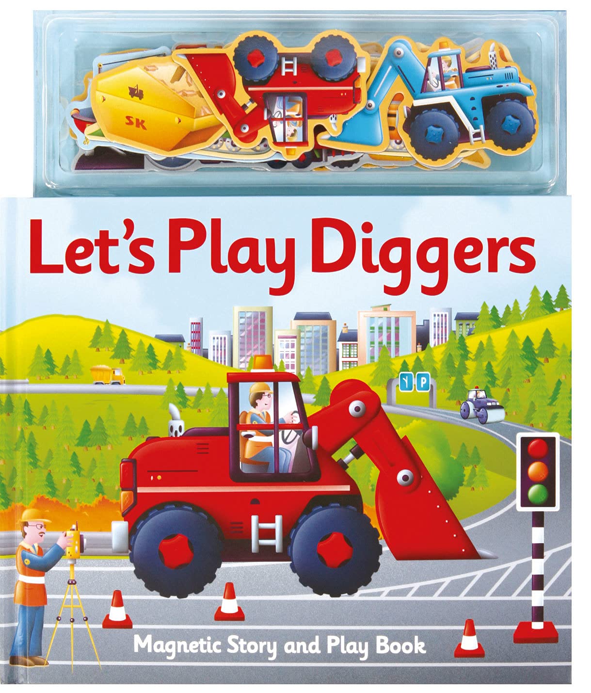 Imagine That Magnetic Let's Play Diggers Activity Book | Ages 2-3 Years | Board Book