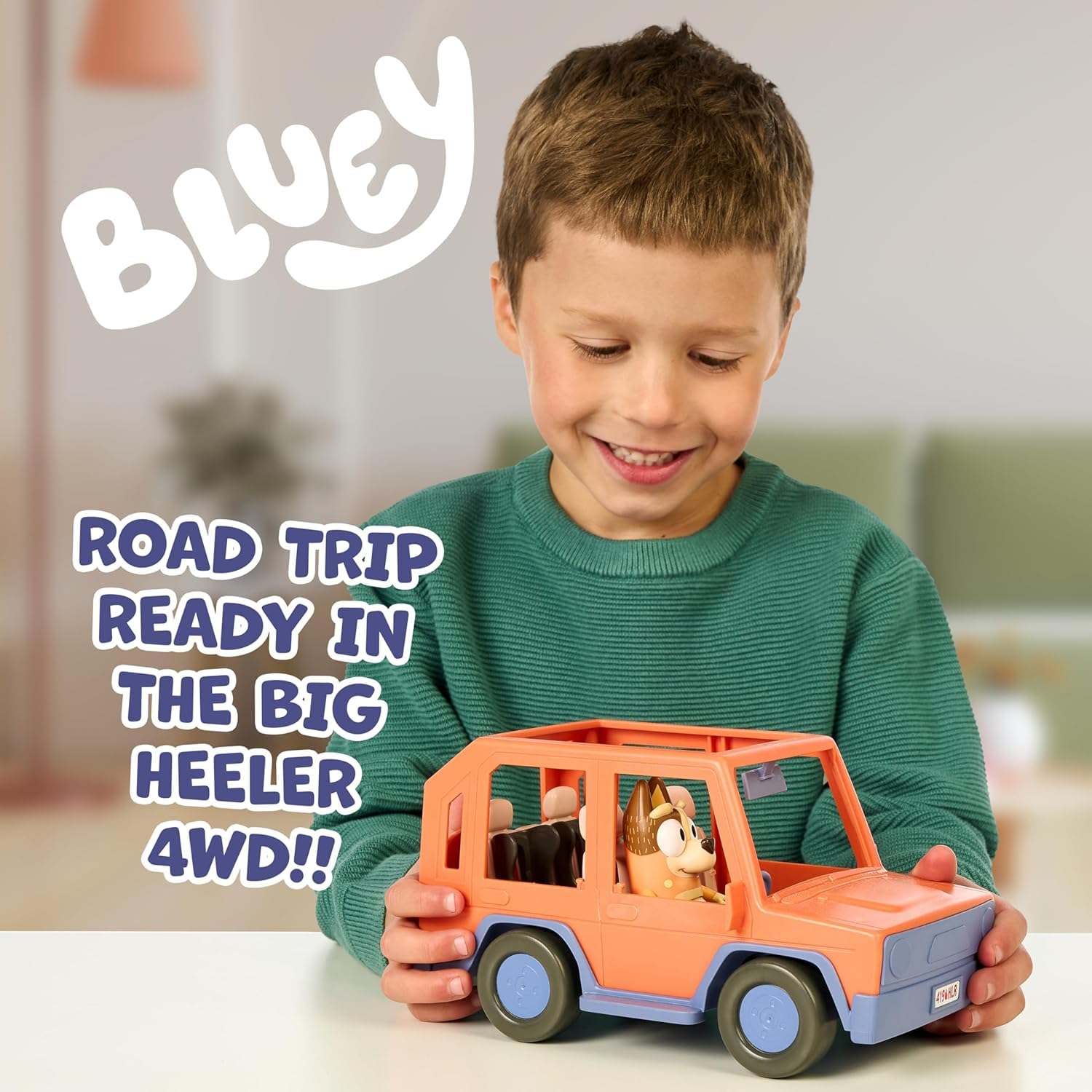 Bluey Heeler Family Road Trip 4WD Vehicle with Articulated Chilli Figure - Ages 3+ 6