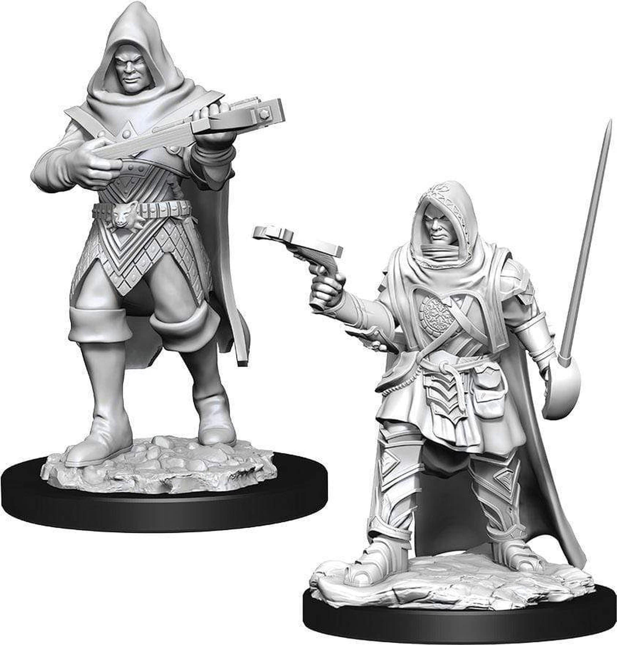 Paizo Pathfinder Battles Deep Cuts Unpainted Miniature - Human Rogue Male (6 Units)