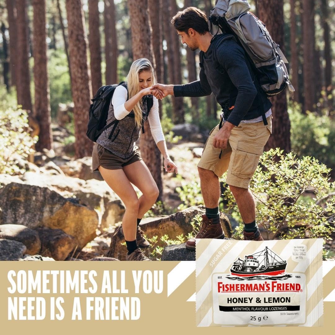 Fisherman's Friend - Honey & Lemon Sugar-Free Extra Strong Menthol Lozenges 5