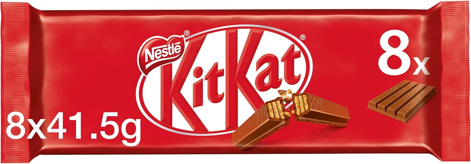 KitKat 4 Finger Milk Chocolate Bar Bumper Multipack, 8 x 41.5 g
