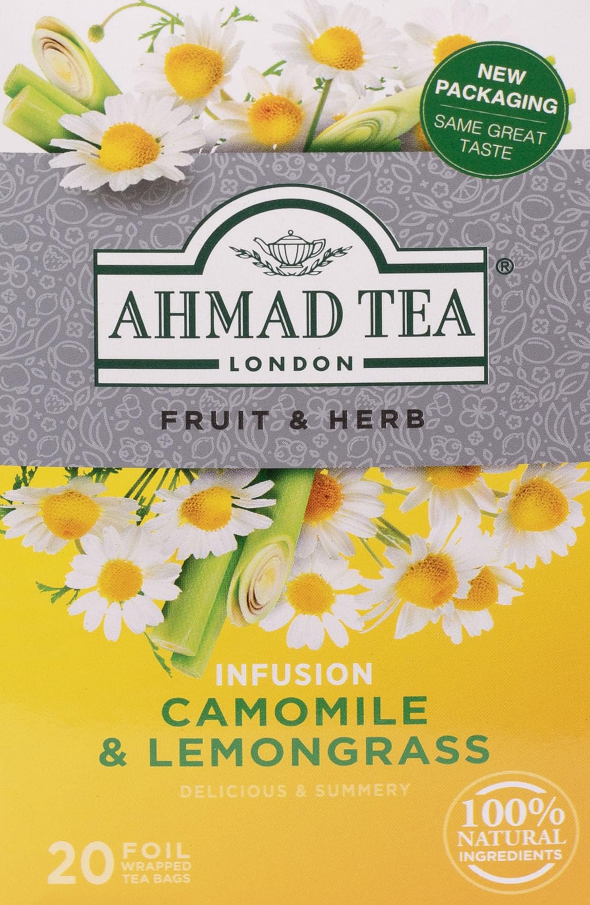 Ahmad Tea - Camomile & Lemongrass Fruit & Herbal Infusion - 20 Tea Bags