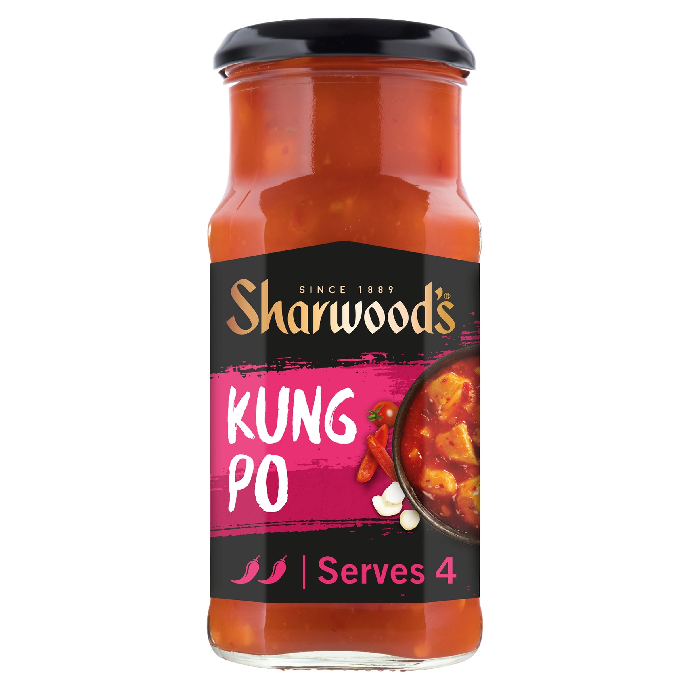 Sharwoods Kung Po Sauce – Süße und klebrige chinesische Pfannensauce mit Chili-Kick