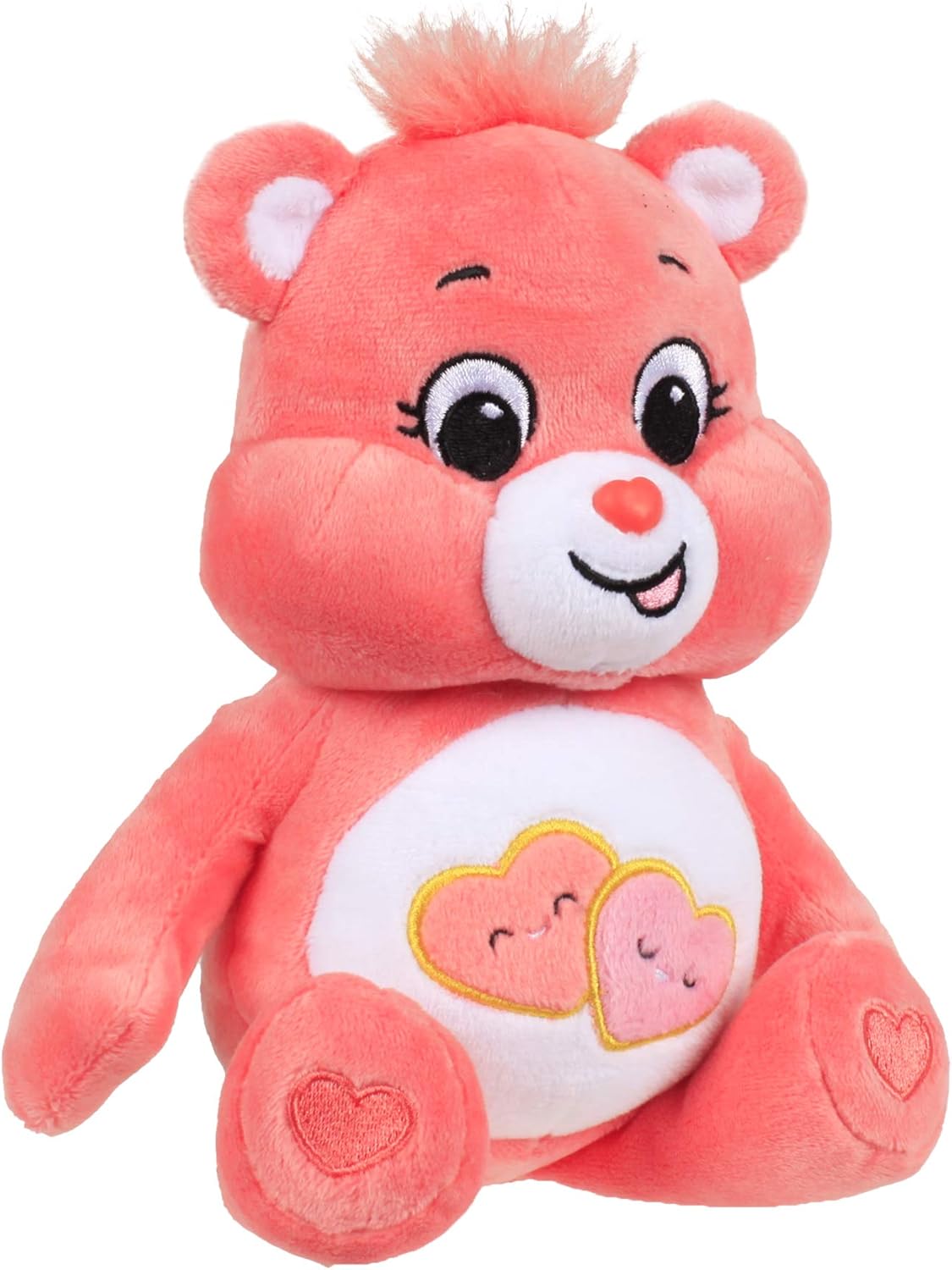 Care Bears Love-A-Lot Bear 22cm Bean Plush - Collectible Pink Teddy for Ages 4+
