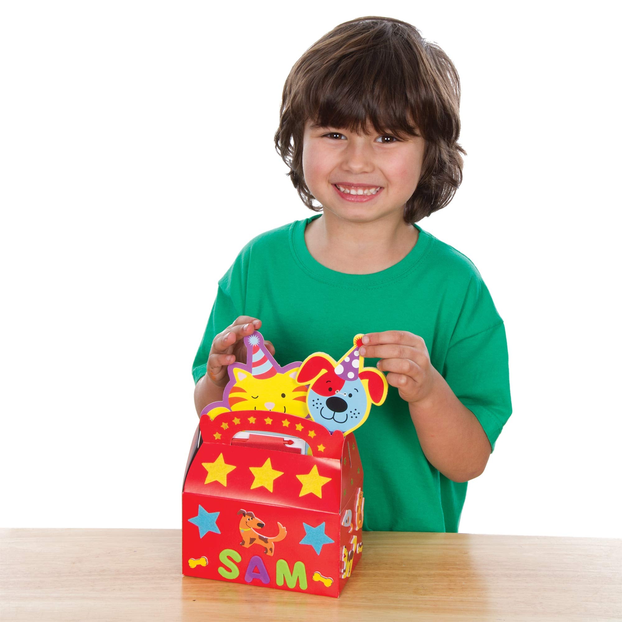 Baker Ross AG745 Coloured Paper Gift Boxes for Kids Crafting & Party Favours | Pack of 6 4