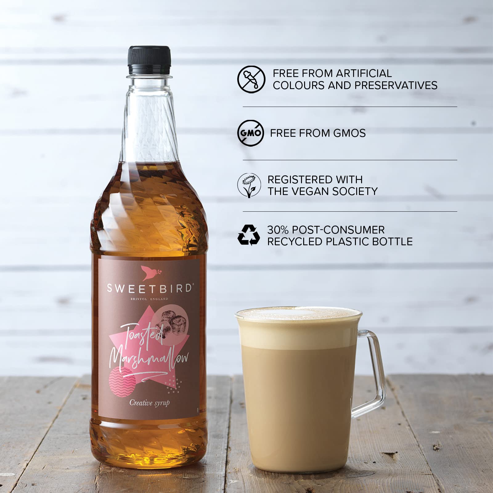Sweetbird Toasted Marshmallow Syrup (1 Litre) - Vegan Friendly 6