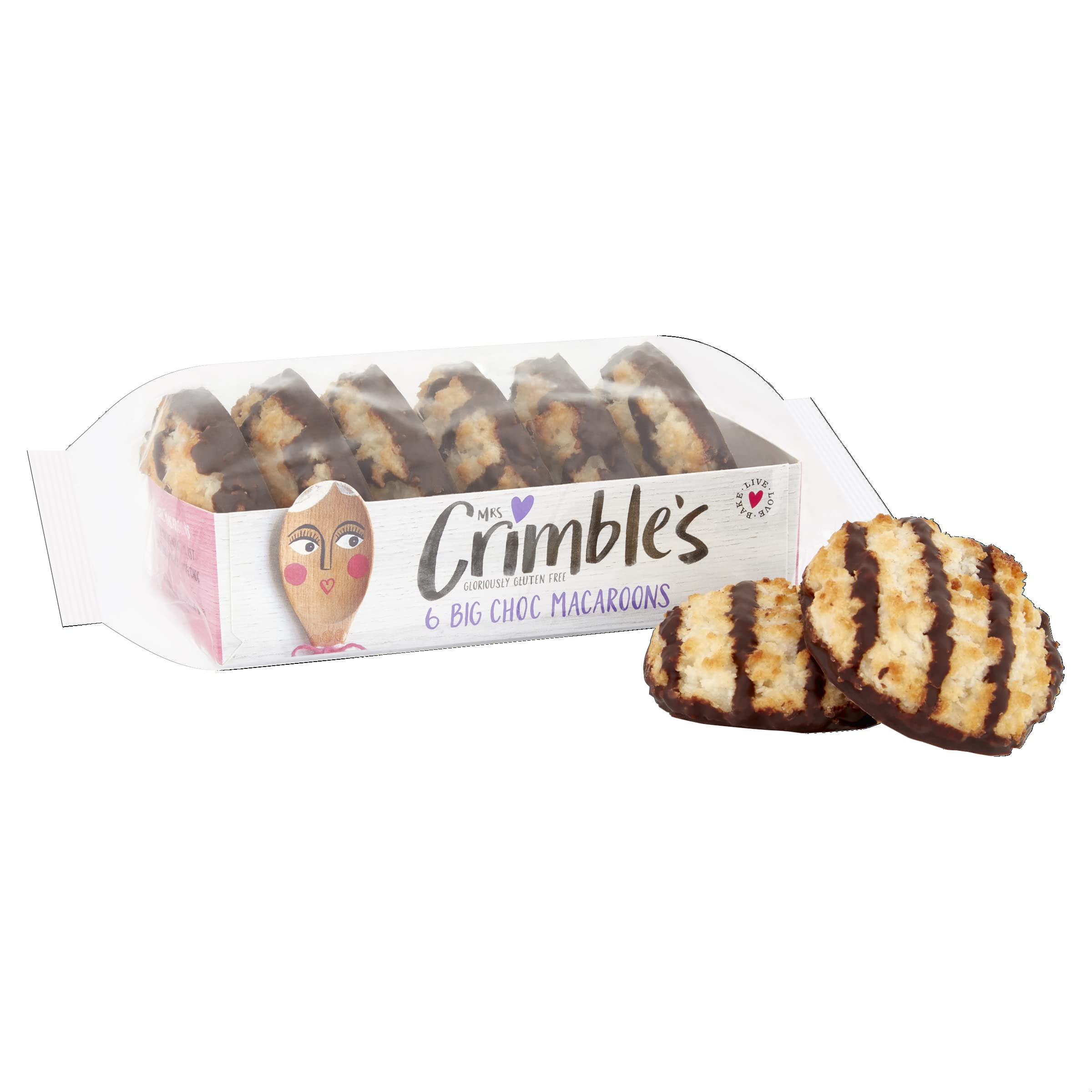 Mrs Crimbles 6 Large Chocolate Macaroons, 195g - Gluten Free, Moist Coconut Cookies with Cocoa 5