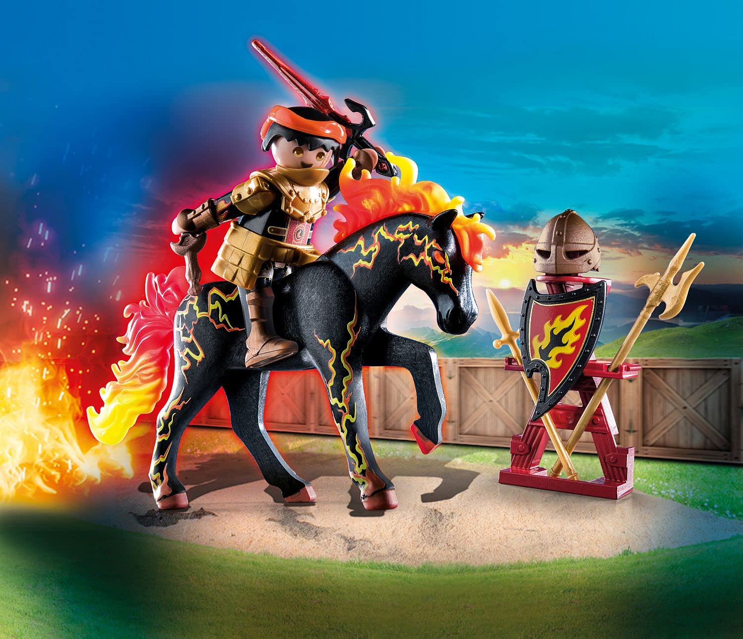 Playmobil Fire Knight - Action Figure Playset with Stunt Features, Ages 7-12 10